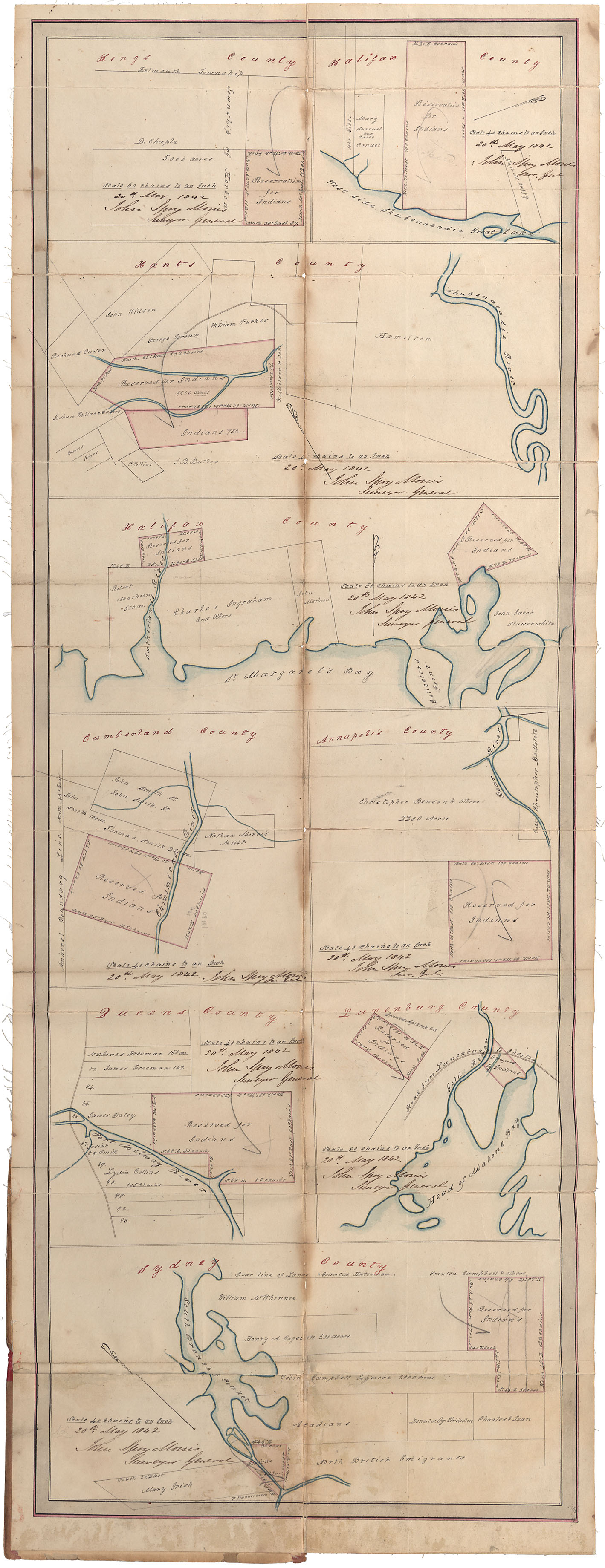 maps : Map of indian Lands in Nova Scotia