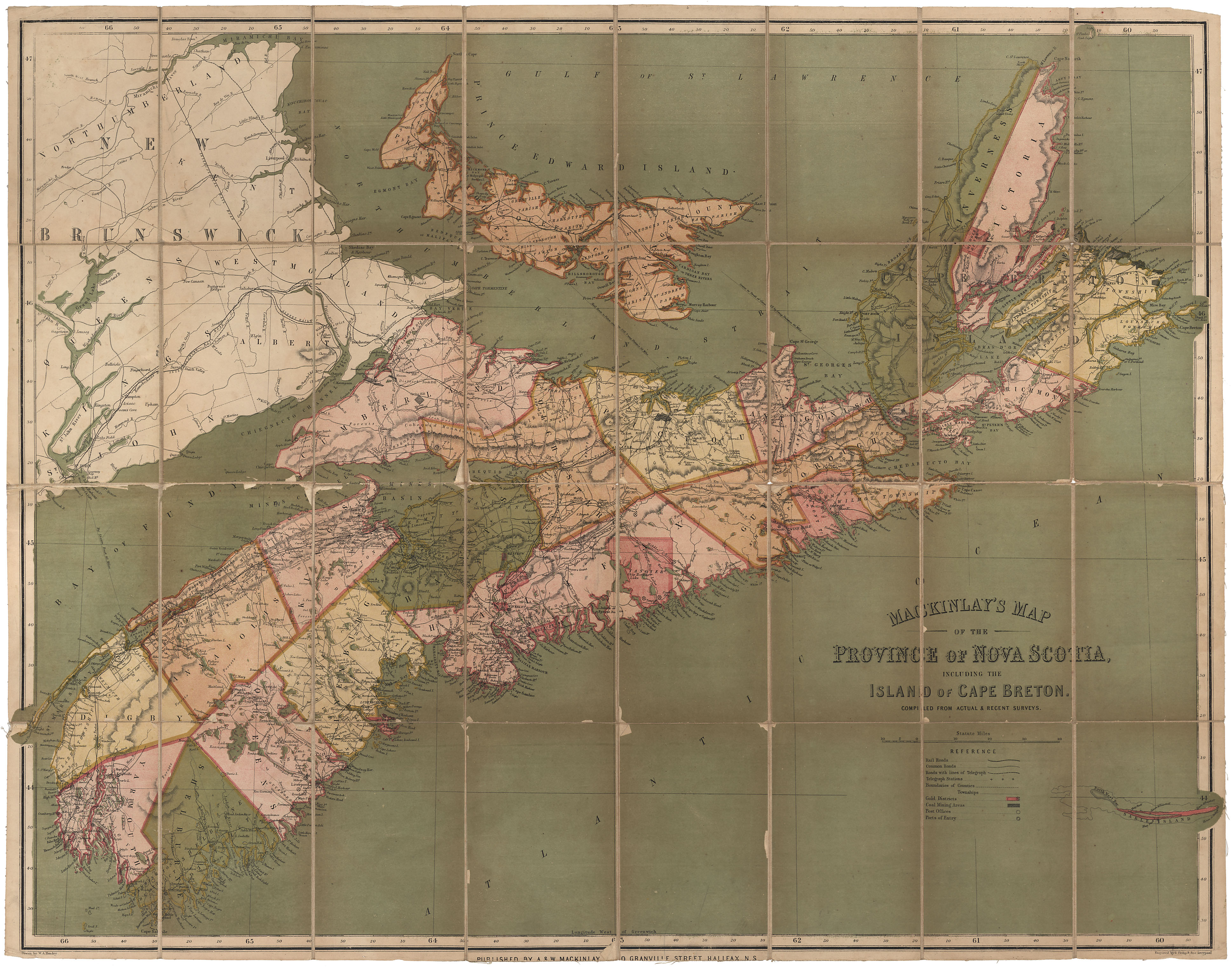 maps : MacKinlays Map of Nova Scotia