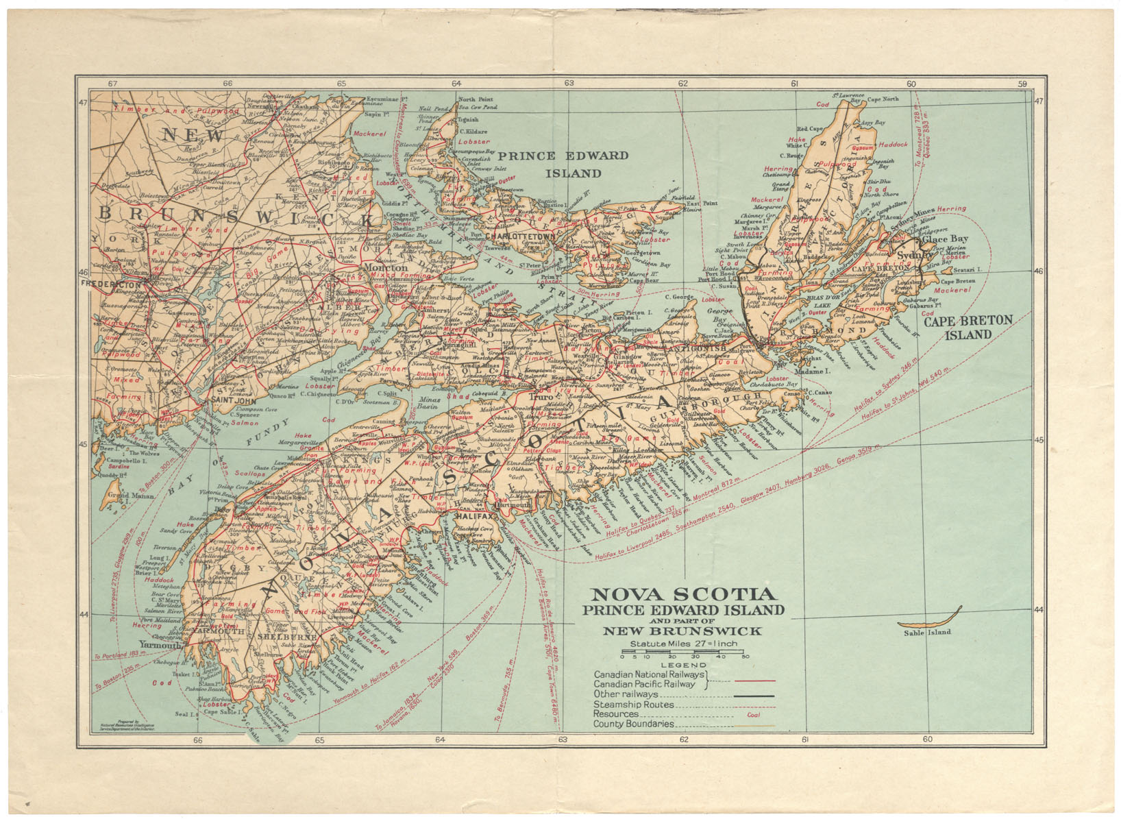 maps : Nova Scotia, P.E.I. And part of New Brunswick