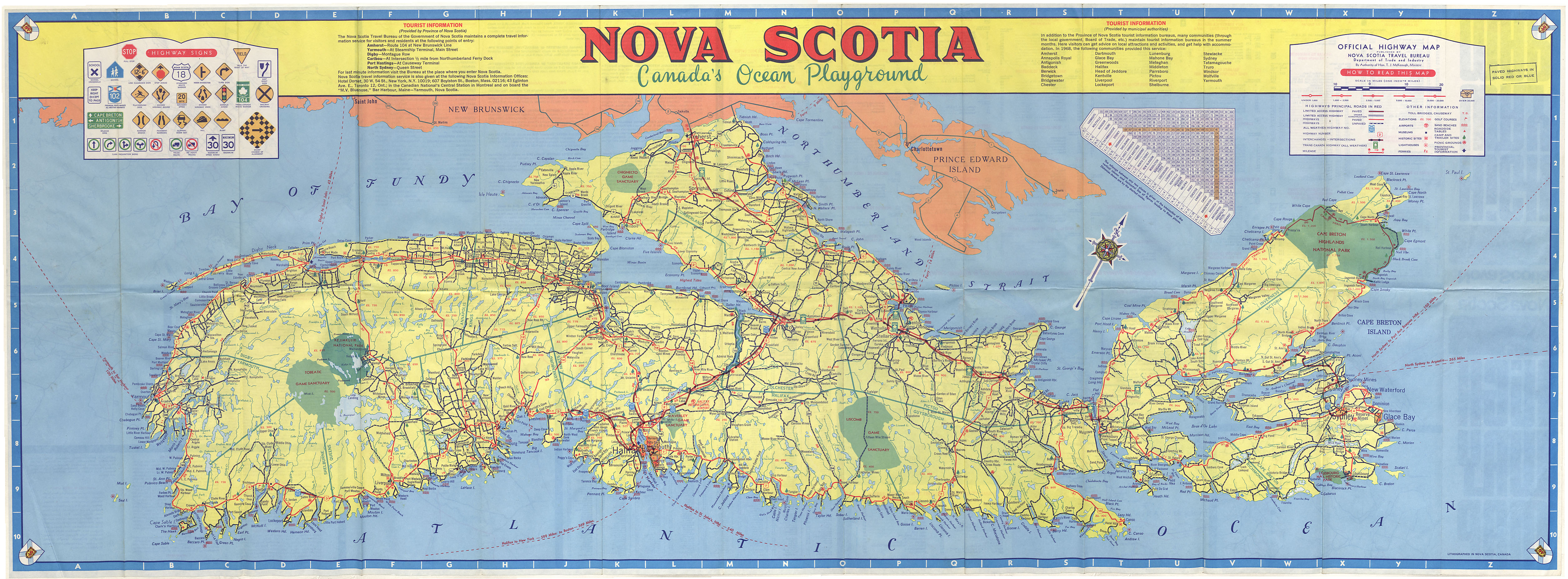 maps : Nova Scotia Highway map