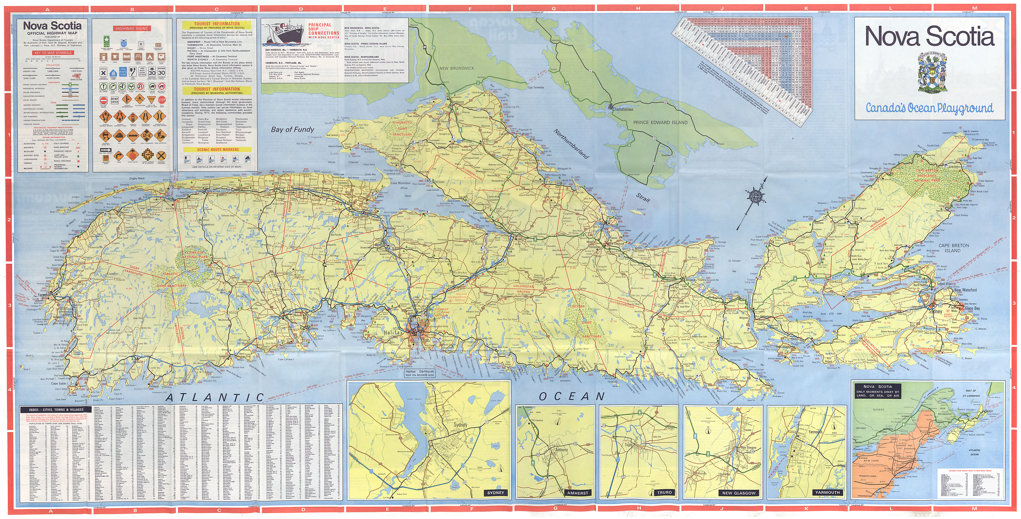 maps : Nova Scotia Highway map