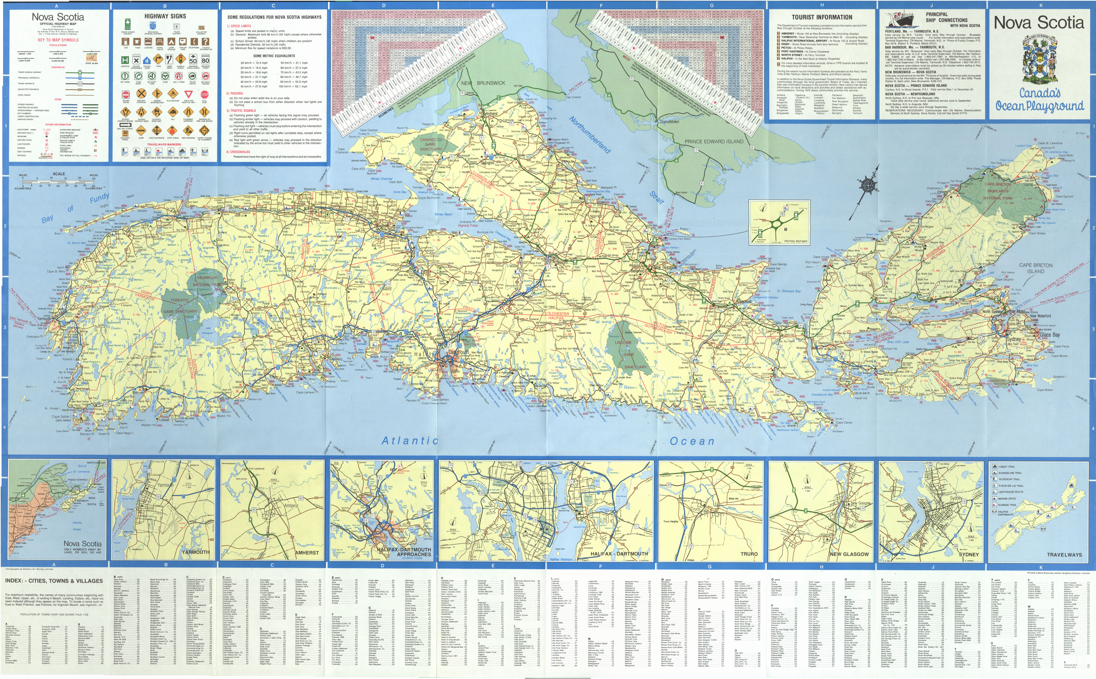 maps : Nova Scotia, Highways and byways