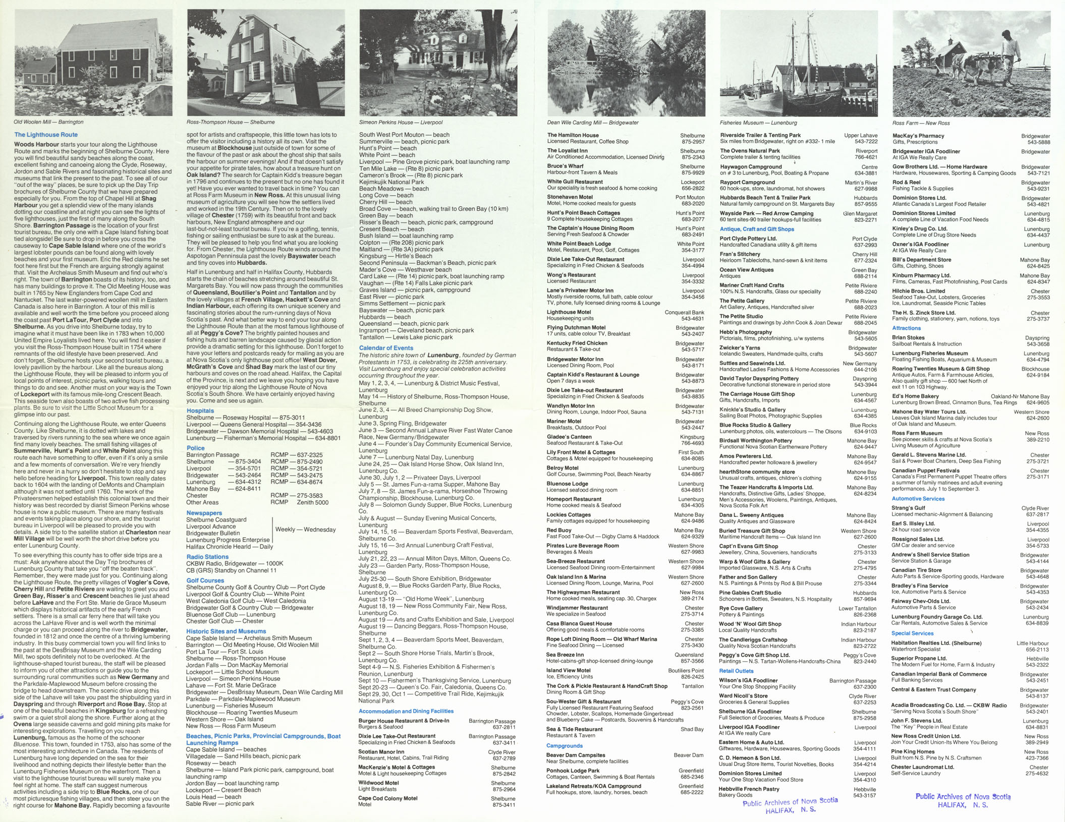 maps : The Lighthouse Route N.S.s Scenic South Shore
