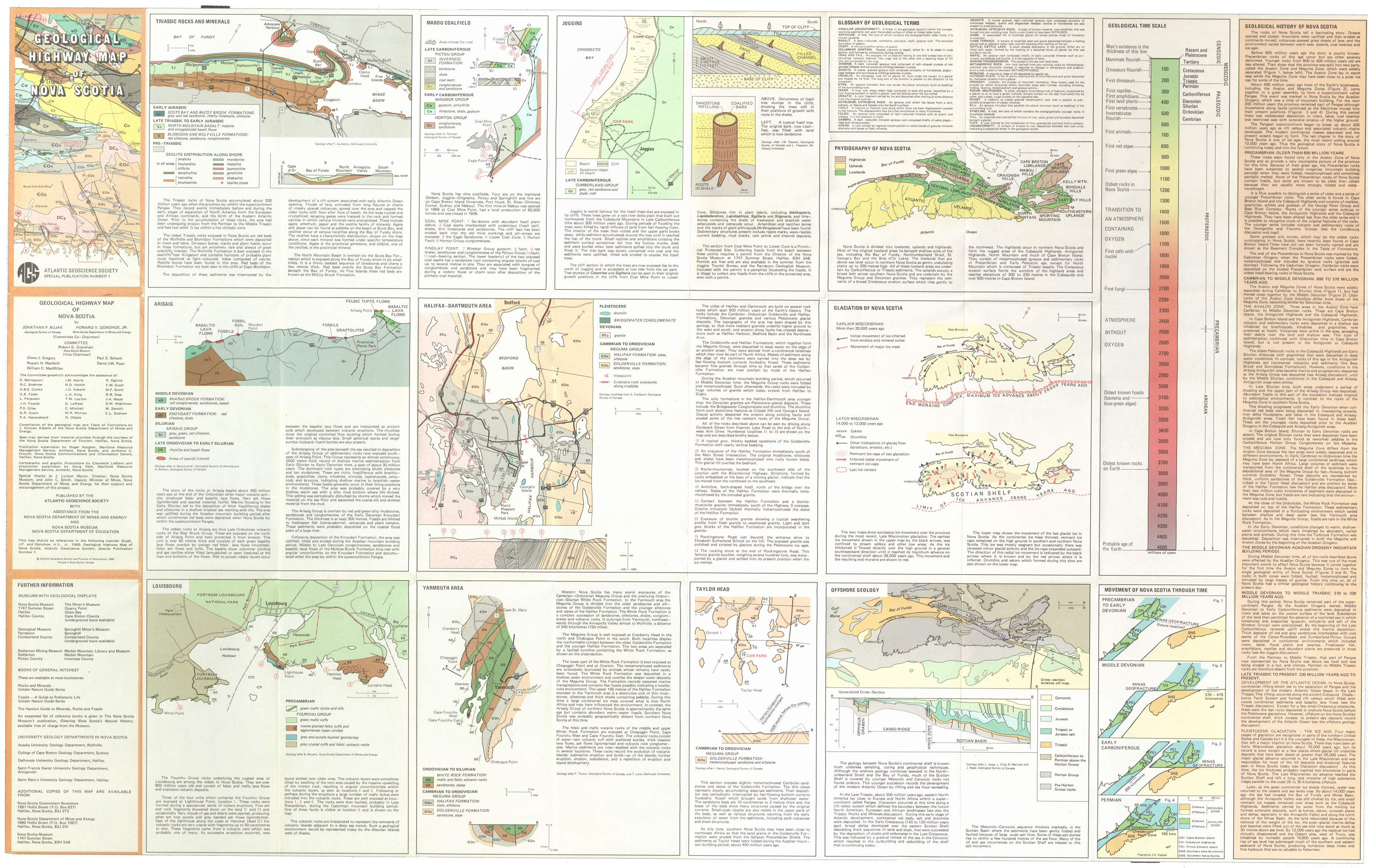 maps : Geological Highway Map of Nova Scotia