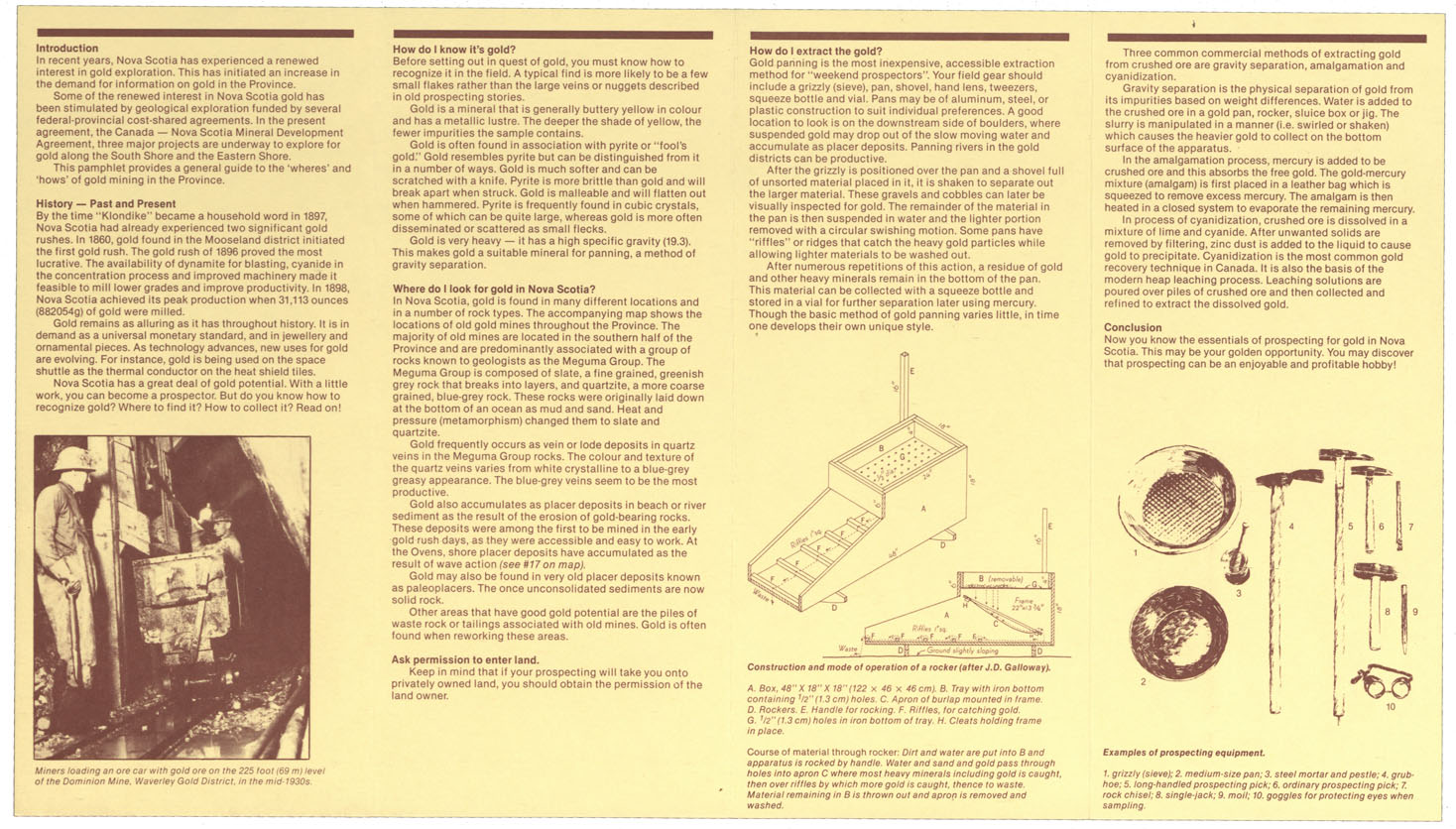 maps : Nova Scotia Gold Information Circular #4
