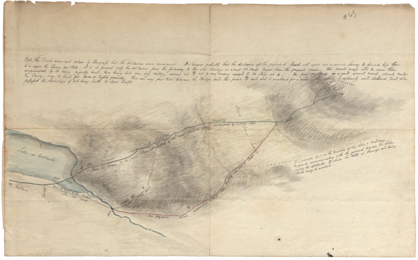 maps : Road from Hartlands Lake to Fenertys Hill on Road to Halifax