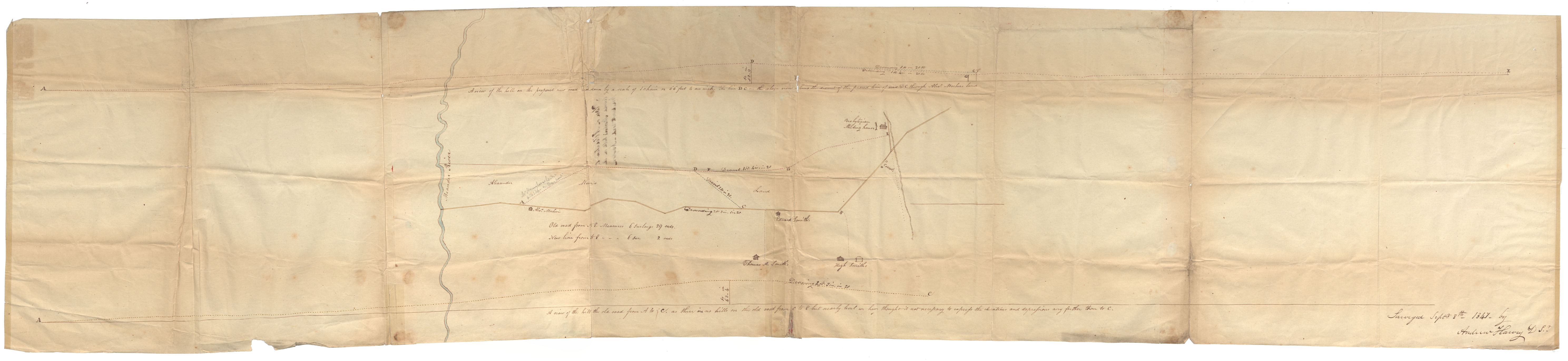 maps : Plan of Alteration to Avoid Moshers Hill on the Wenckworth Road, Newport, Hants County