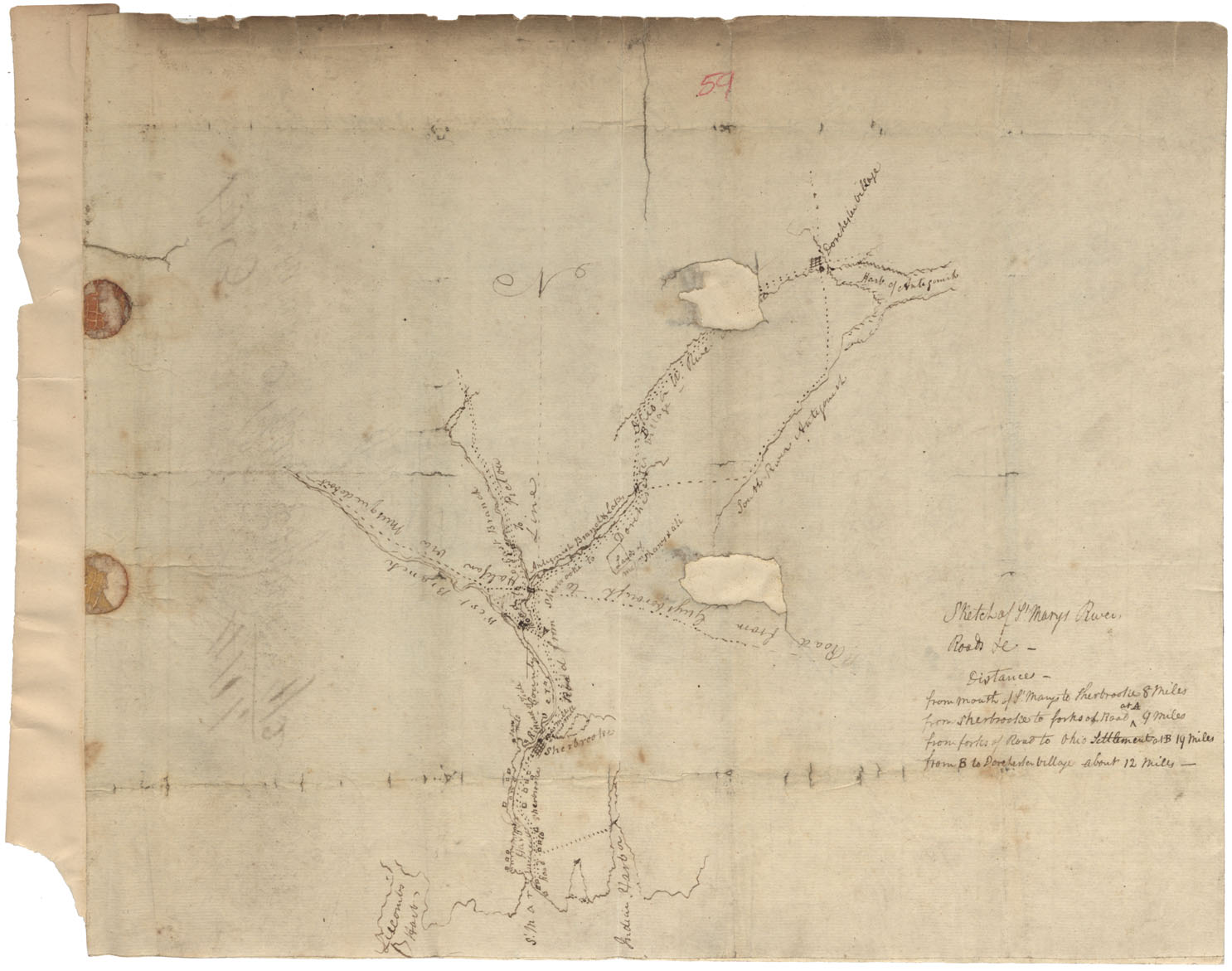 maps : Sketch of the St.Marys River Road