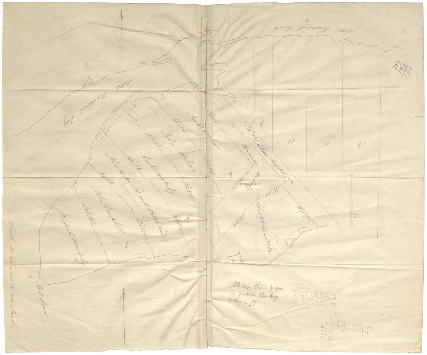 maps : Cape Breton Sketch of Red Head Lots, Little Baddeck Bay undated