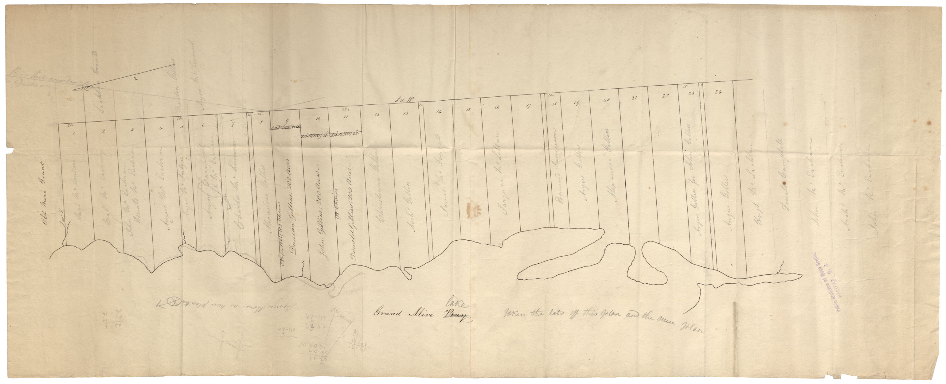 maps : Cape Breton Grand Mire Lake undated