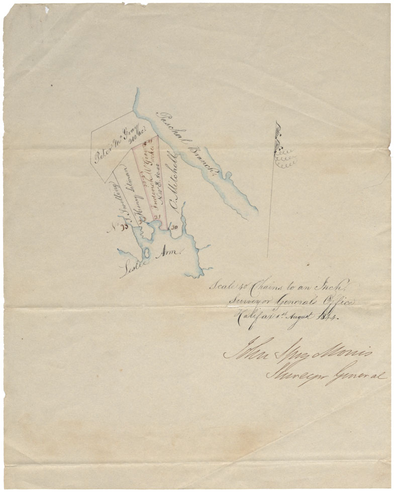 maps : Halifax County Jeddore Harbour between Paschal Branch & Leslie Arm, 1844