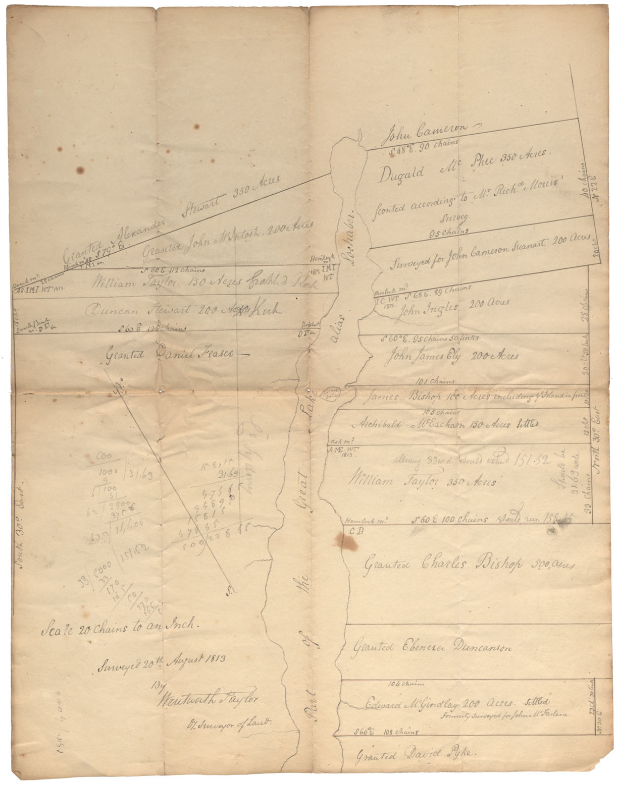 maps : Antigonish County Lands bordering on the Great Lake alias Lochabee. 1813