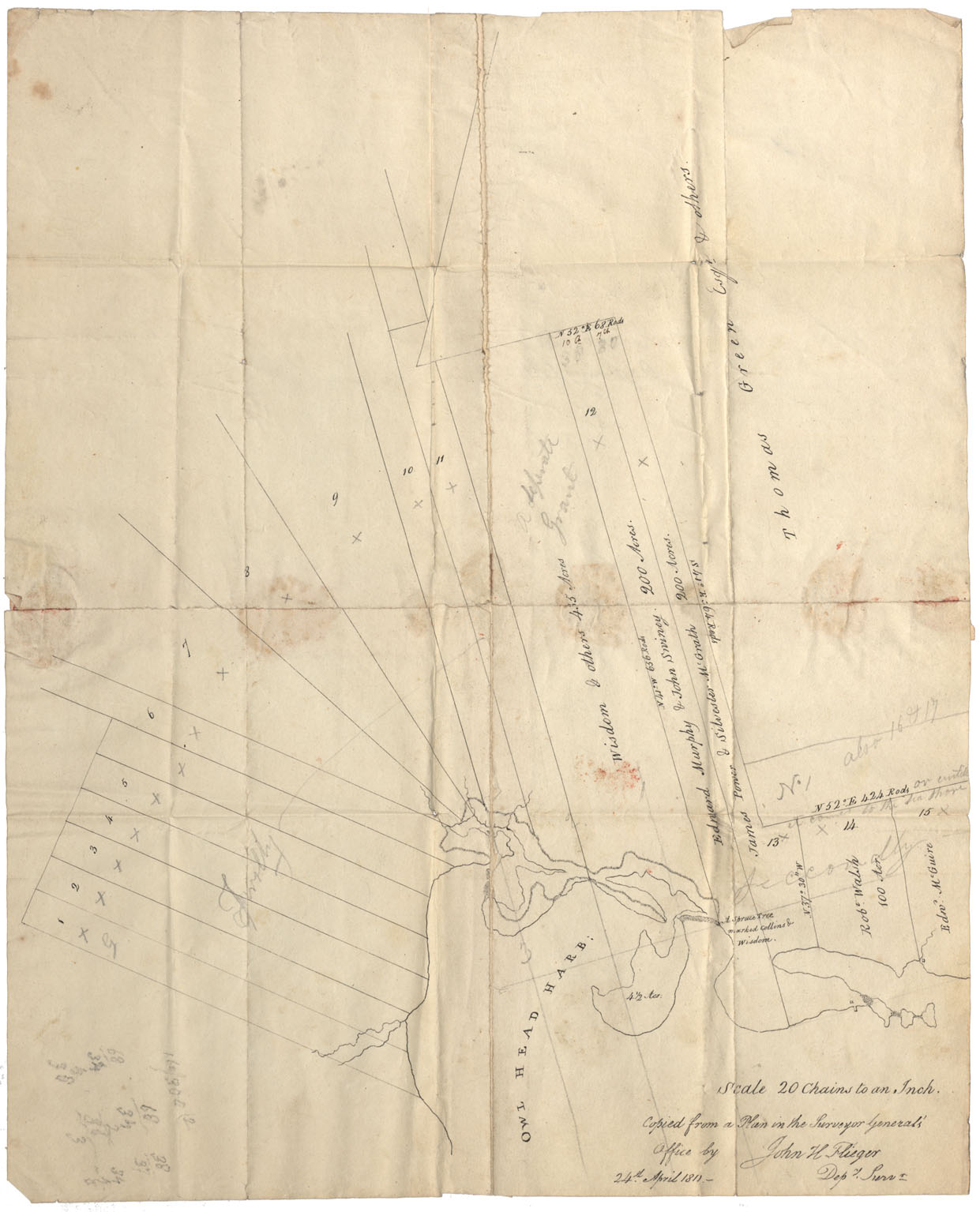maps : Halifax County Owl Head Harbour 1811