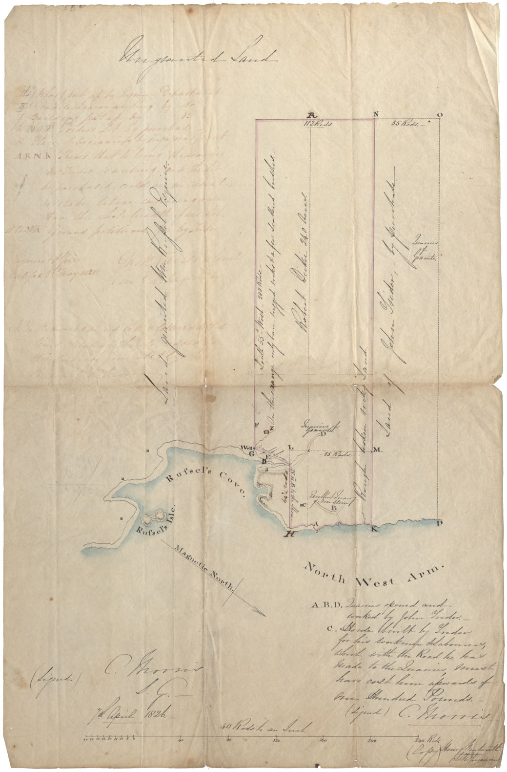 maps : Halifax County Russels Cove N.W.A. Halifax 1826