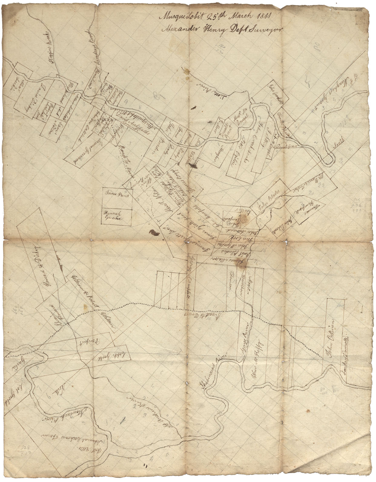 maps : Halifax County Lakes emptying into the Great Lakes and Shubenacadie River; Southeast side of the Great Lake of Shubenacadie River wm1811