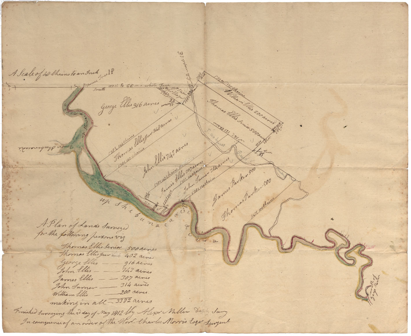 maps : Lands on Shubenacadie River Lots on Upper Shubenacadie river, between Upper Stewiacke River & St. Andrews River, 1812