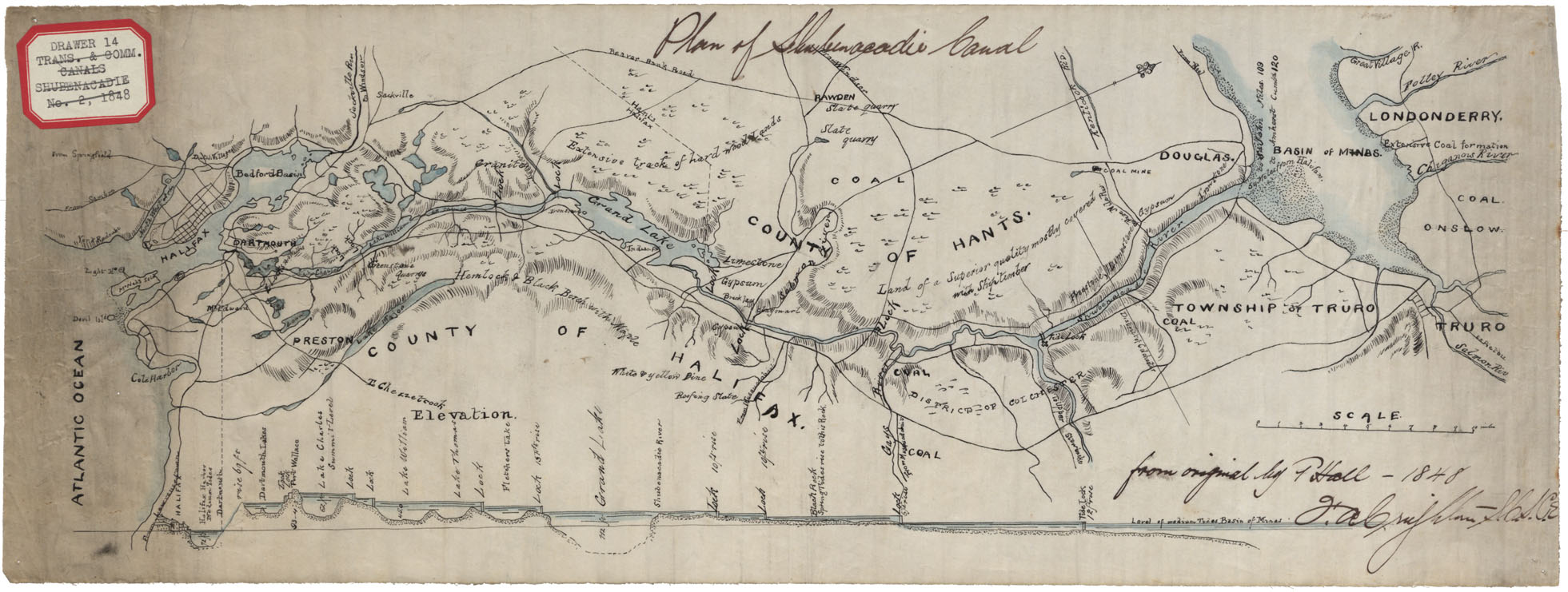 maps : Plan of the Shubenacadie Canal