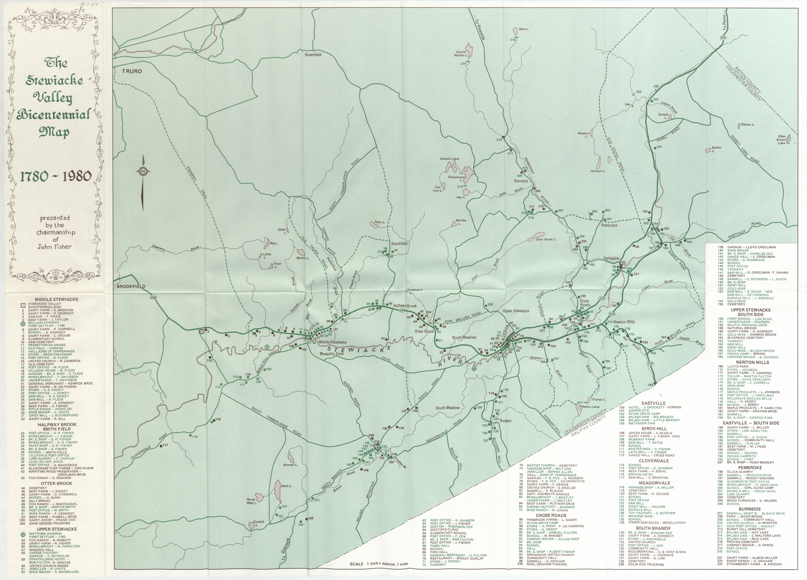 maps : The Stewiacke Valley Bicentennial map 1780-1980