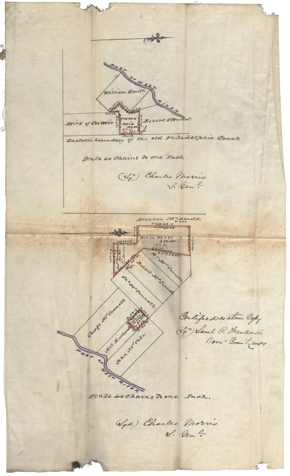 maps : Sketches.  Land, West River, Grants
