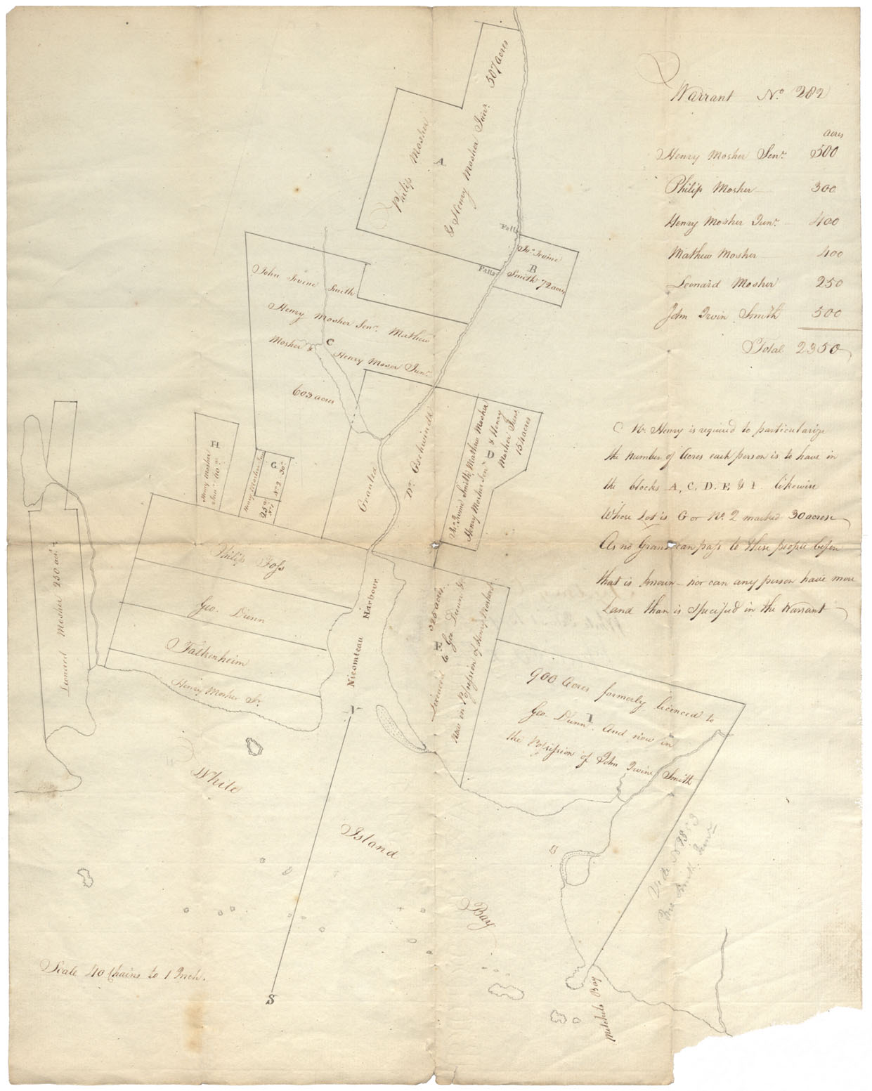 maps : Halifax County White Island Bay w.m.1811