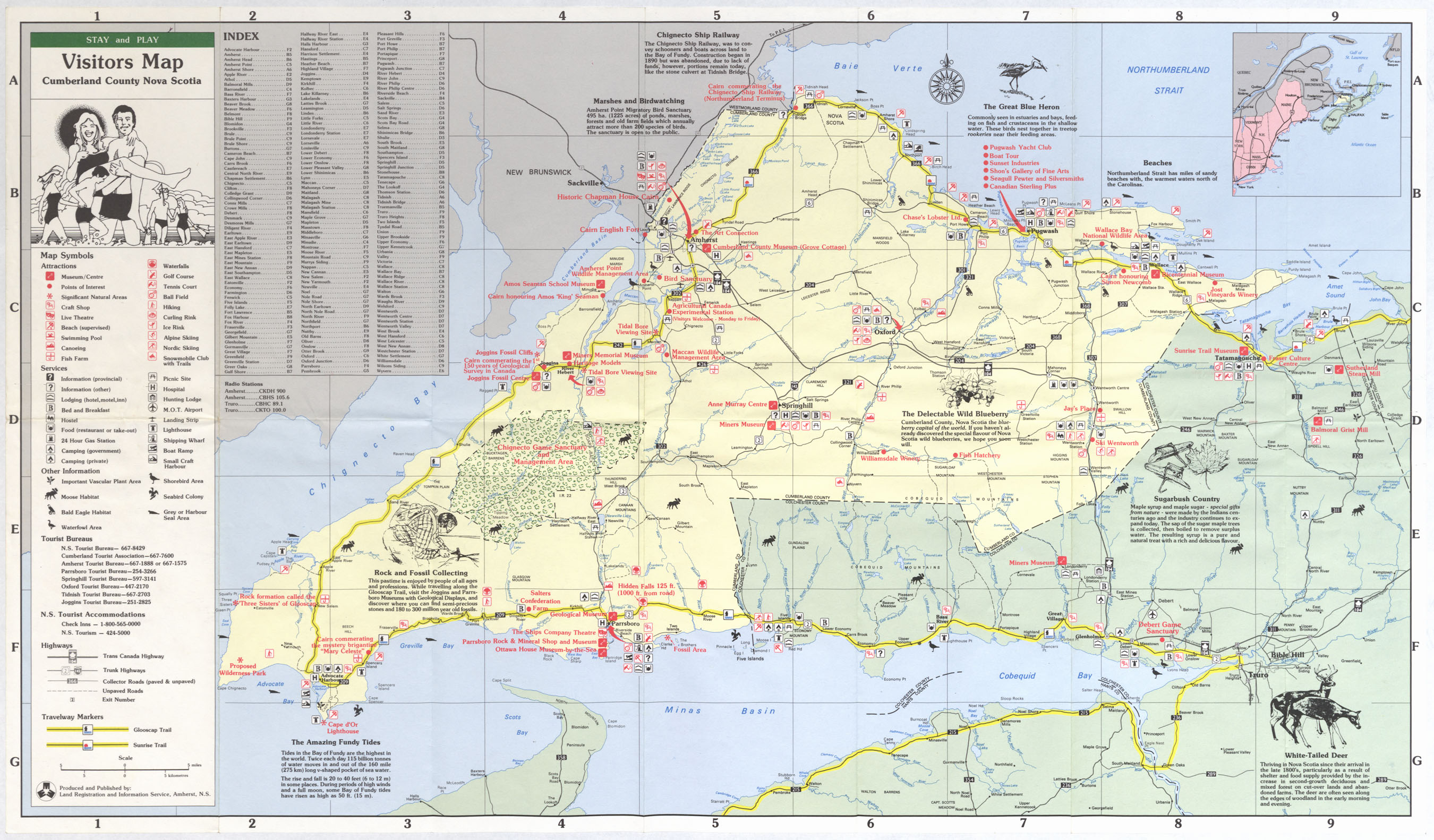 maps : Stay and Play Visitors Map of Cumberland County, N.S.