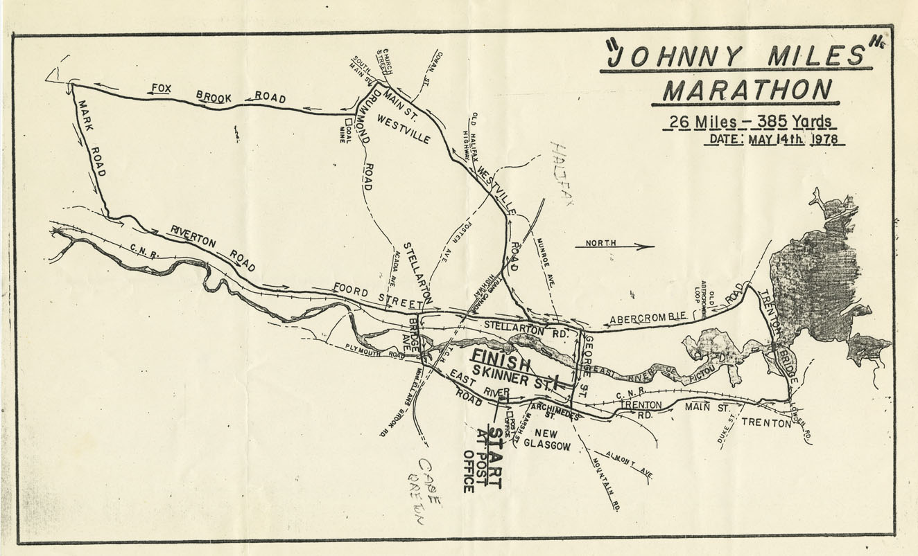 maps : Johnny Miles Marathon 26 miles, 385 yards