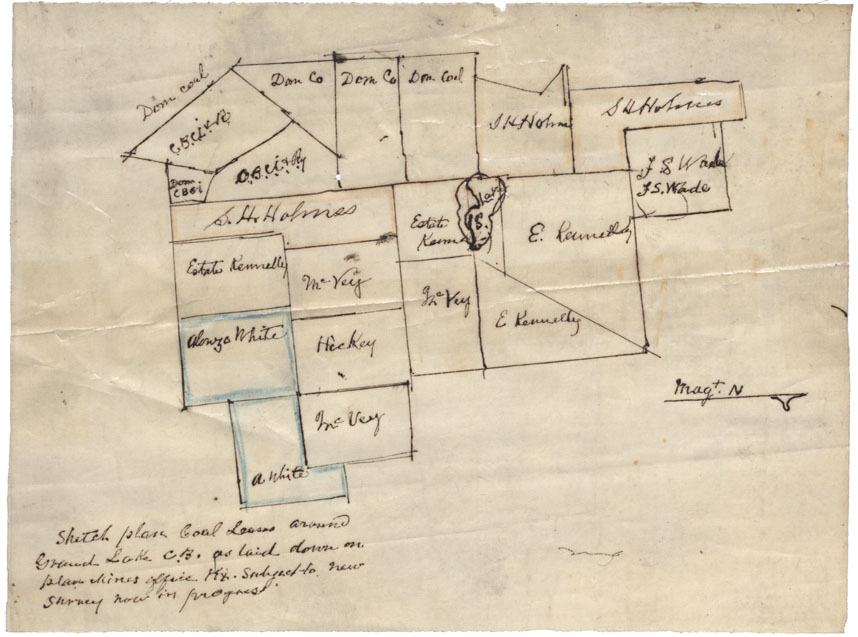 maps : Sketch plan Coal Leases Grand Lake, Cape Breton Co