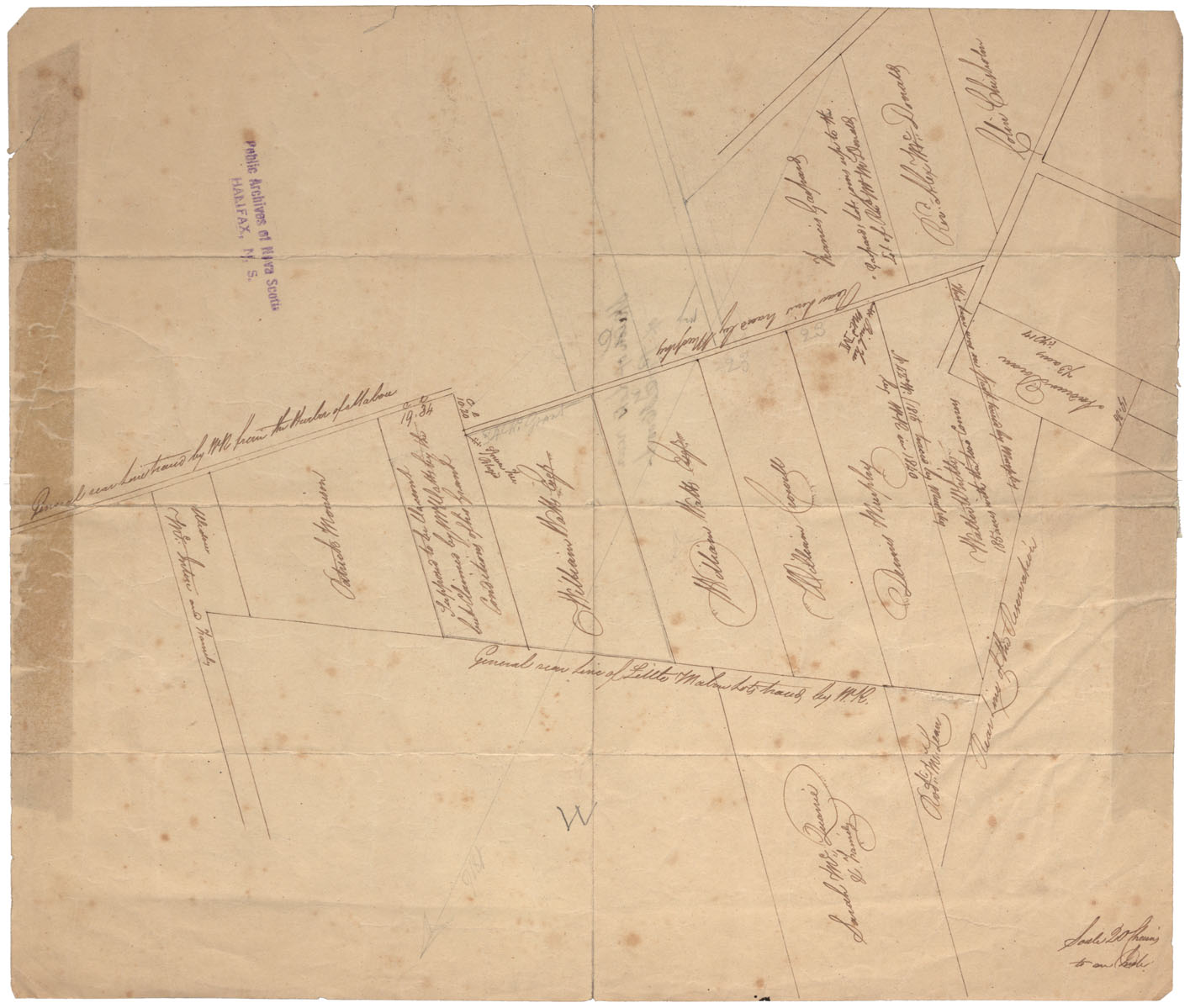 maps : Cape Breton Sketch of Lots Near Port Hood, c.1816