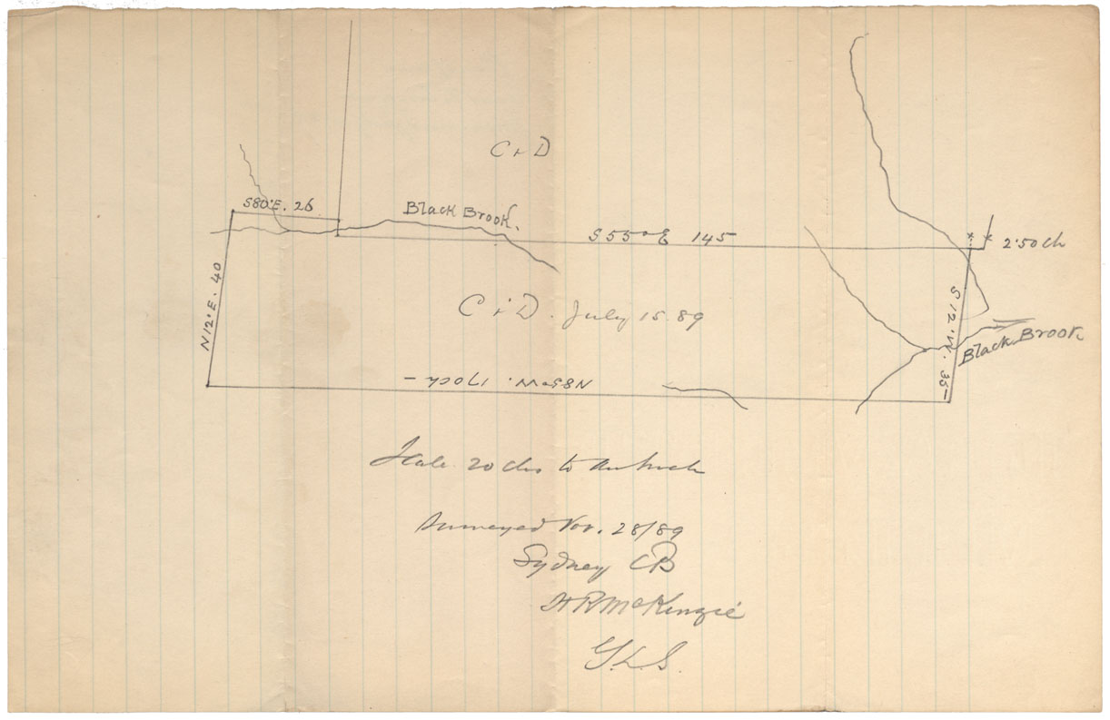 maps : Plan of area, Black Brook Area