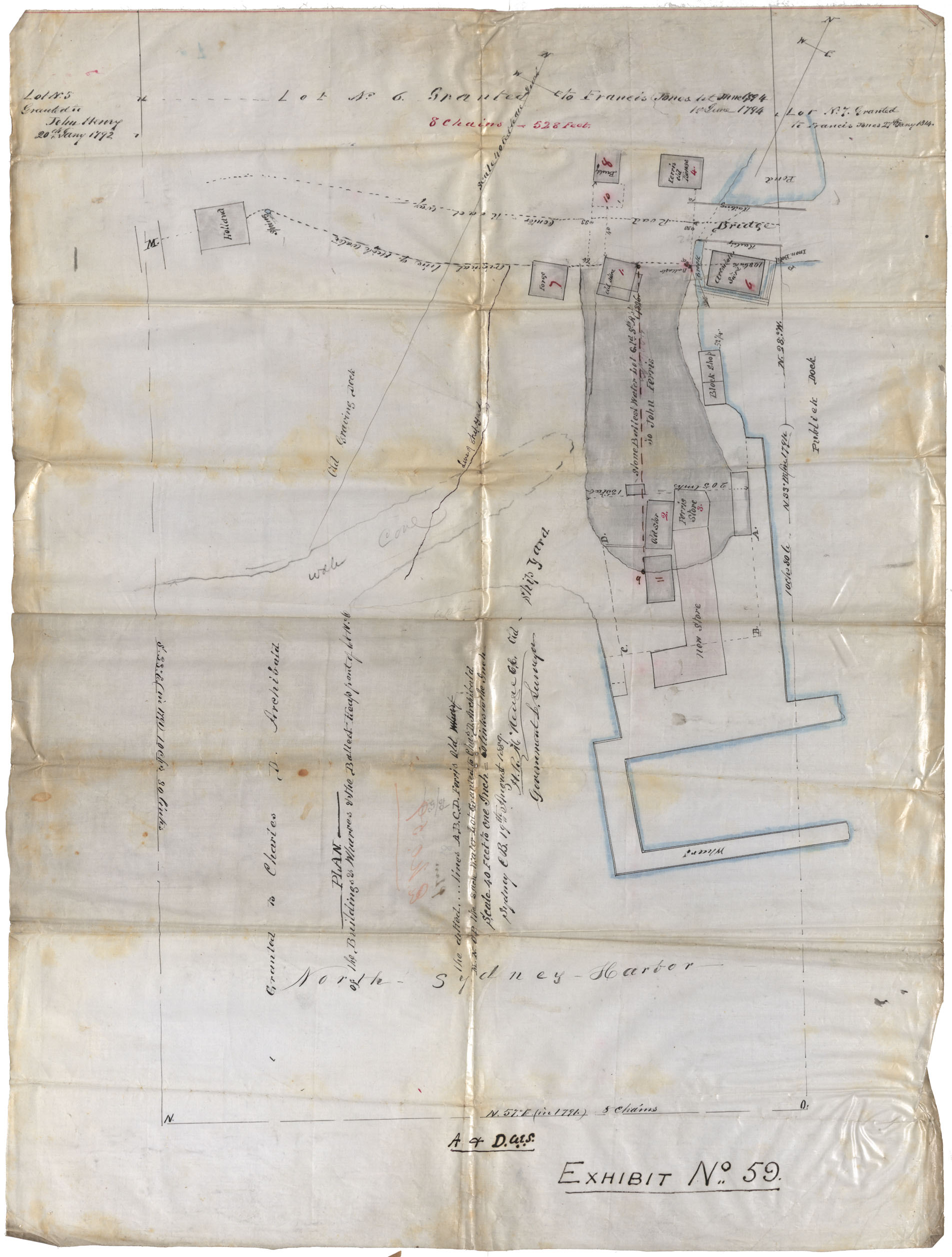 maps : Cape Breton County Plan of Land Granted Charles D. Archibald 19 Aug 1889