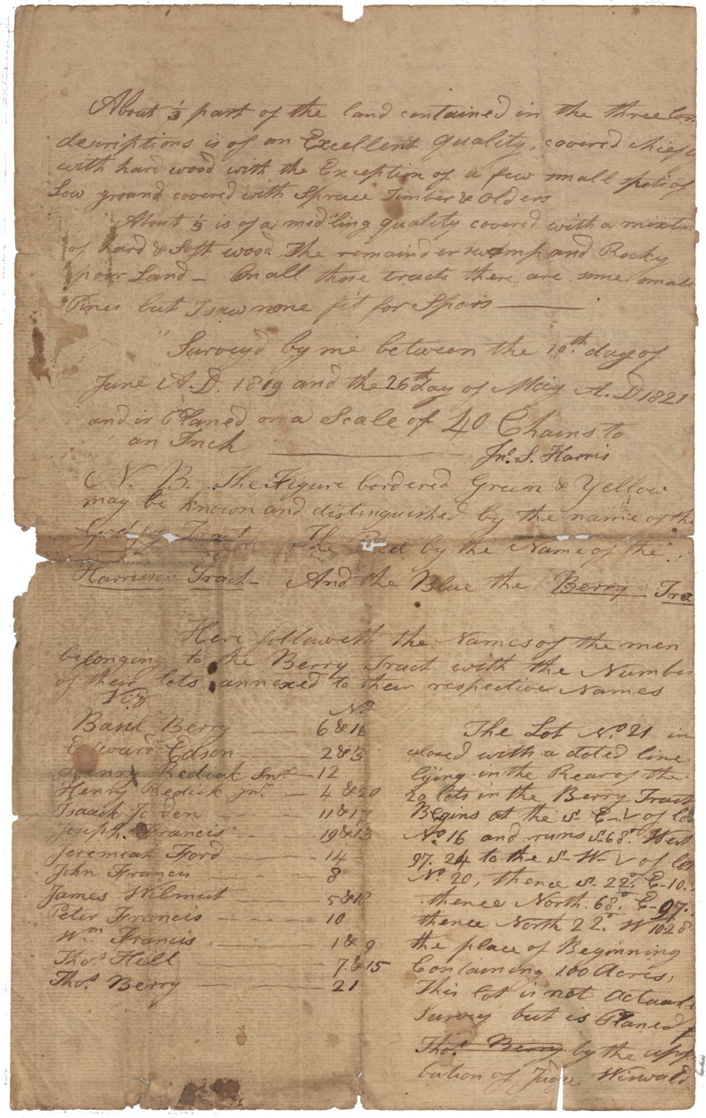 maps : Clements TP.  Lands Granted to Capt. Christopher Benson and others