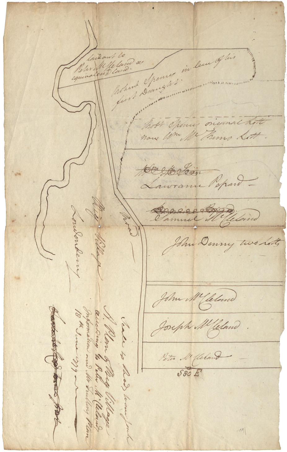 maps : Colchester County Big Villiage, Londonderry, 1779