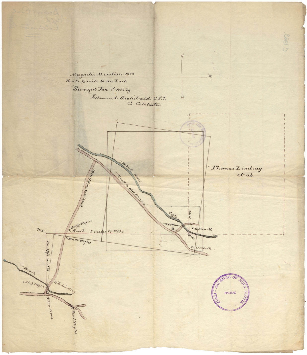 maps : Debert Coal Field, Colchester County