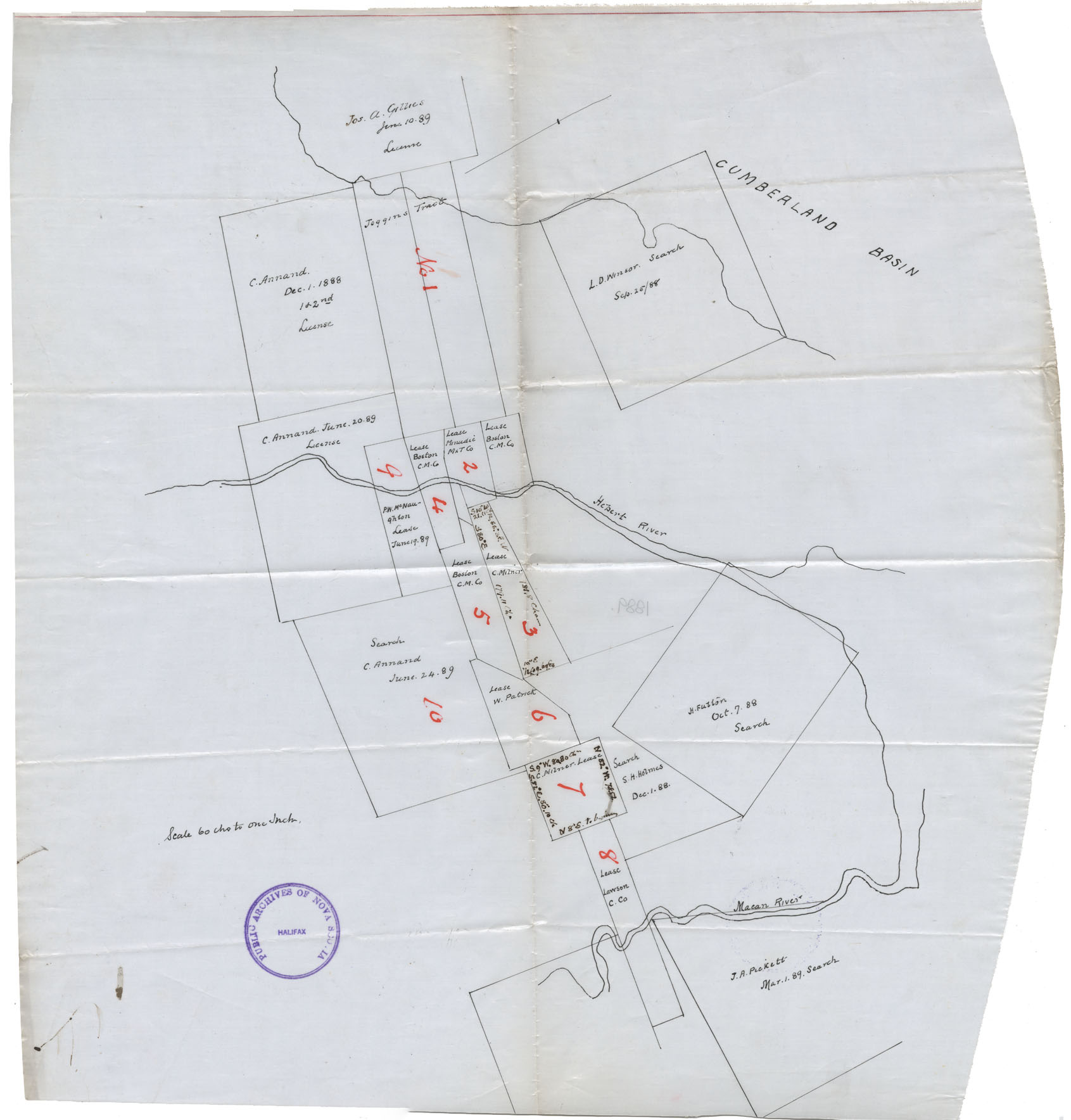 maps : Leases on and near the Cumberland Basin