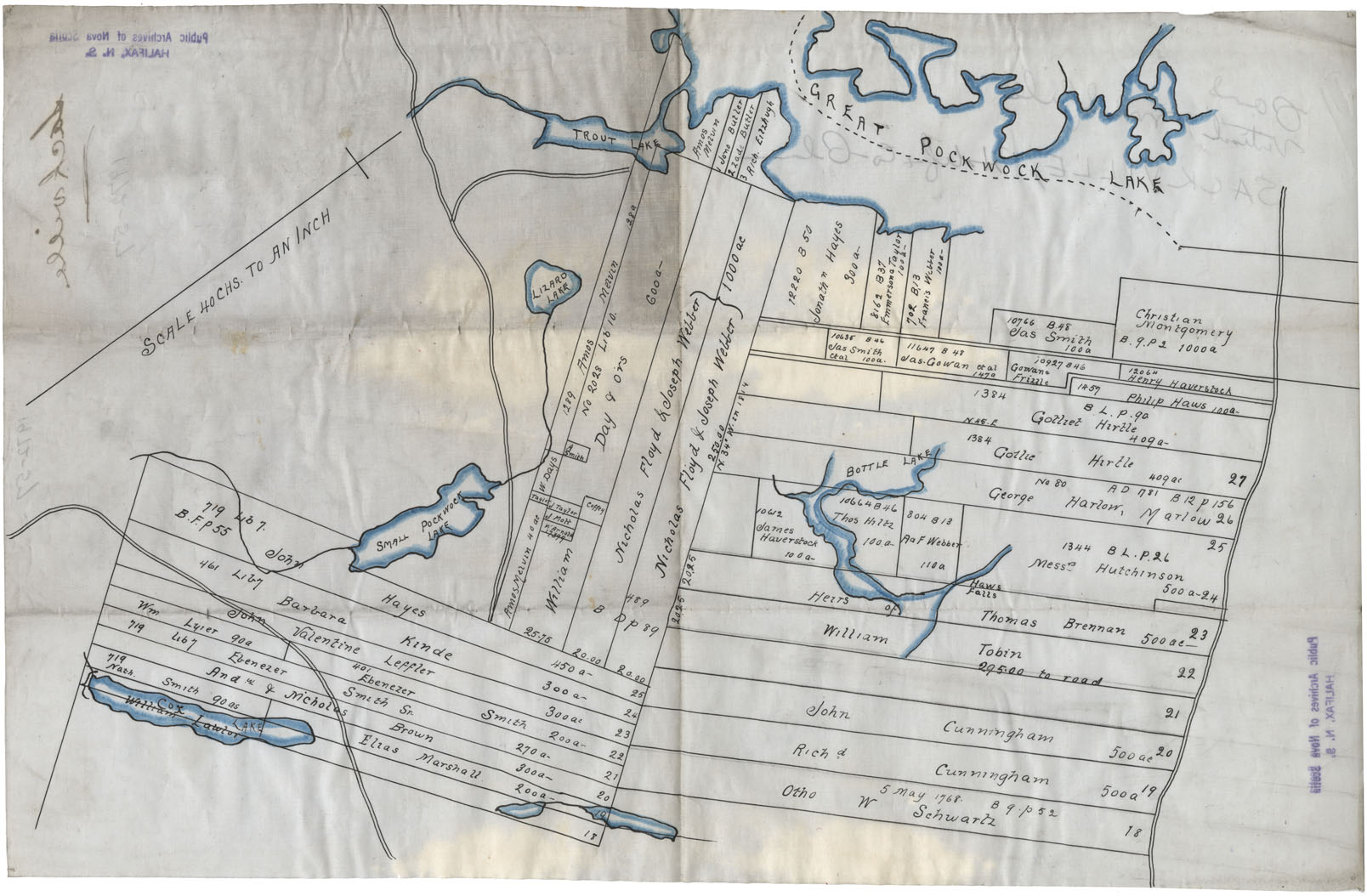 maps : Sackville, Halifax County-Plan showing land owners in the Sackville area