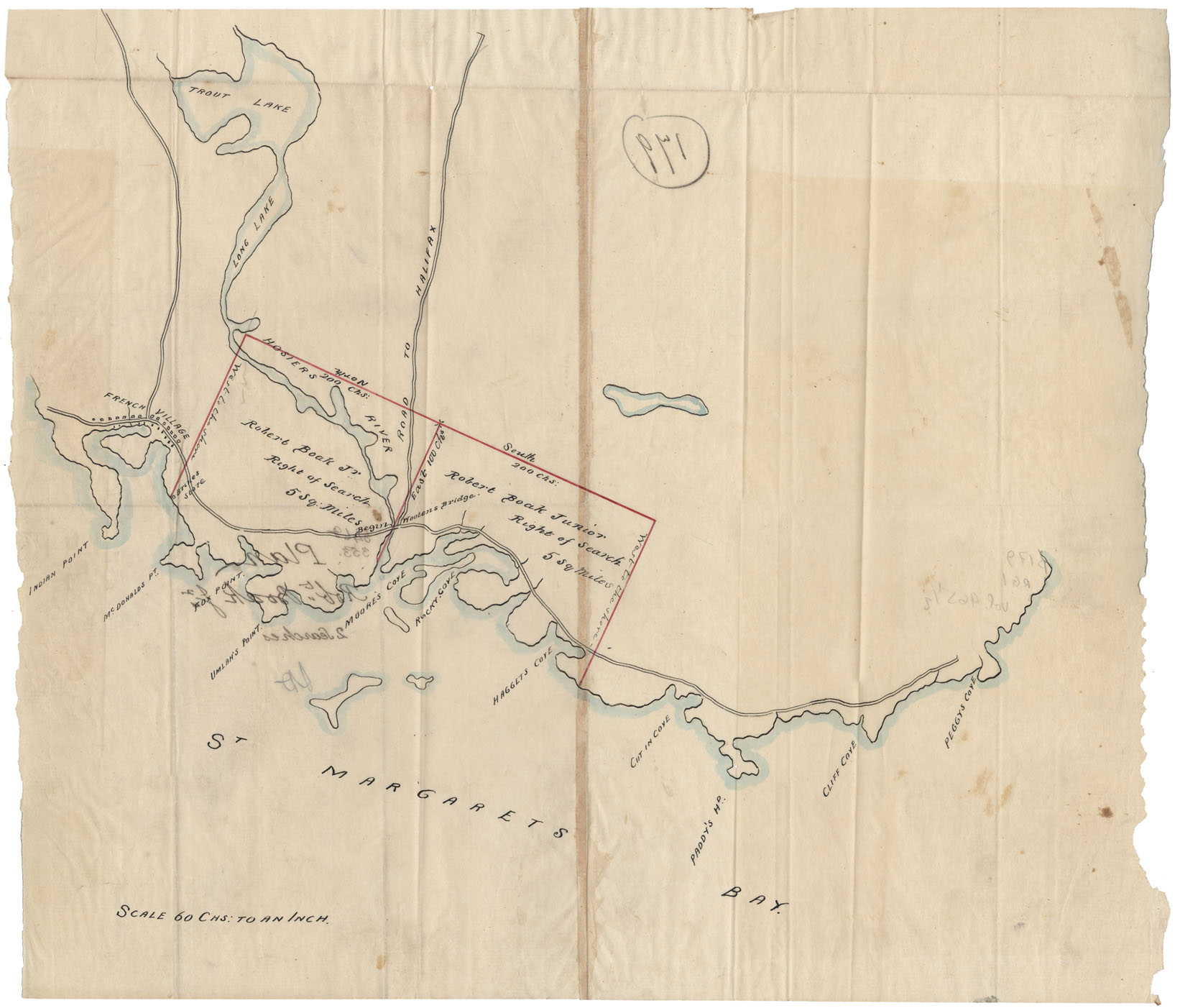 maps : Plan Robert Boak, Jr.2 Rights to search St.Margarets Bay