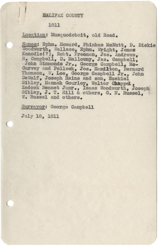 maps : Halifax County East side of Ship harbour w.m.1811