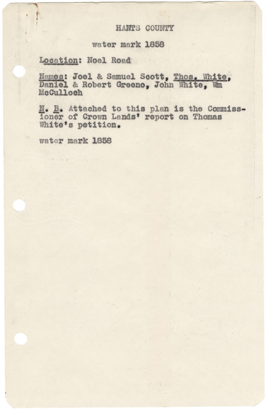maps : Hants County Noel Road w.m.1857