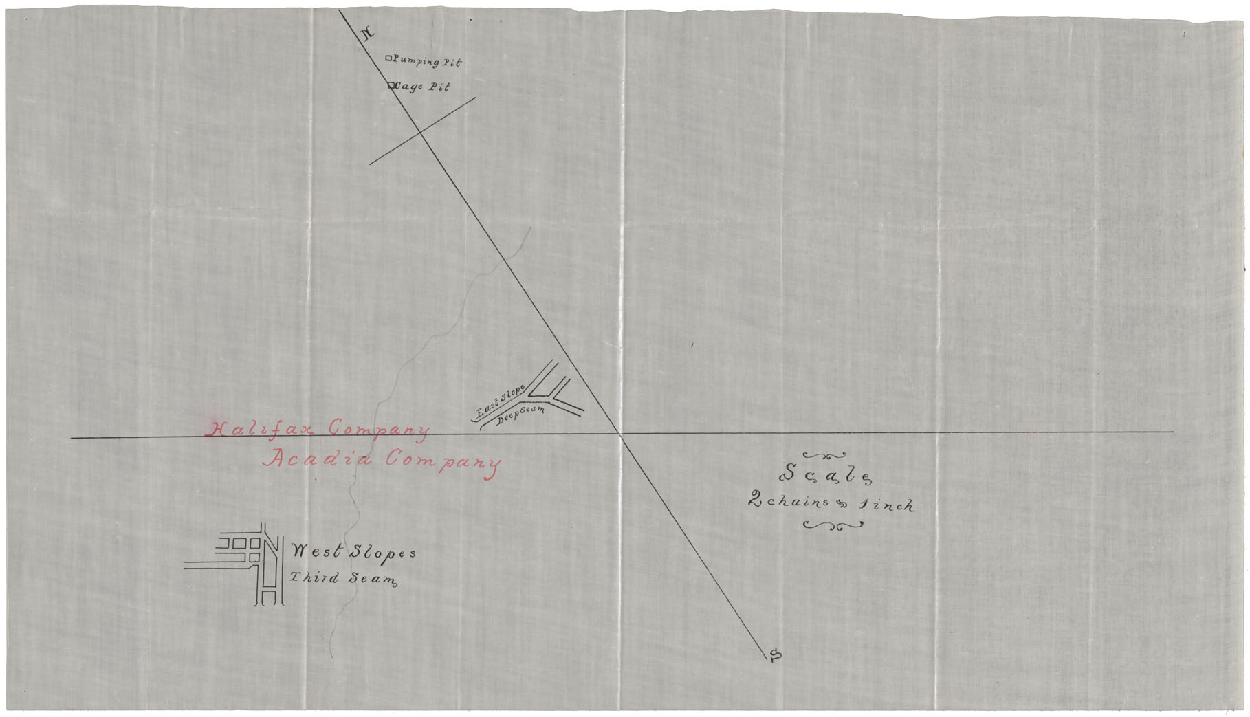 maps : Trial Openings Deep & Third Seams Albion Mines, Pictou County During 1880-1881 Recd Mar 30 1881