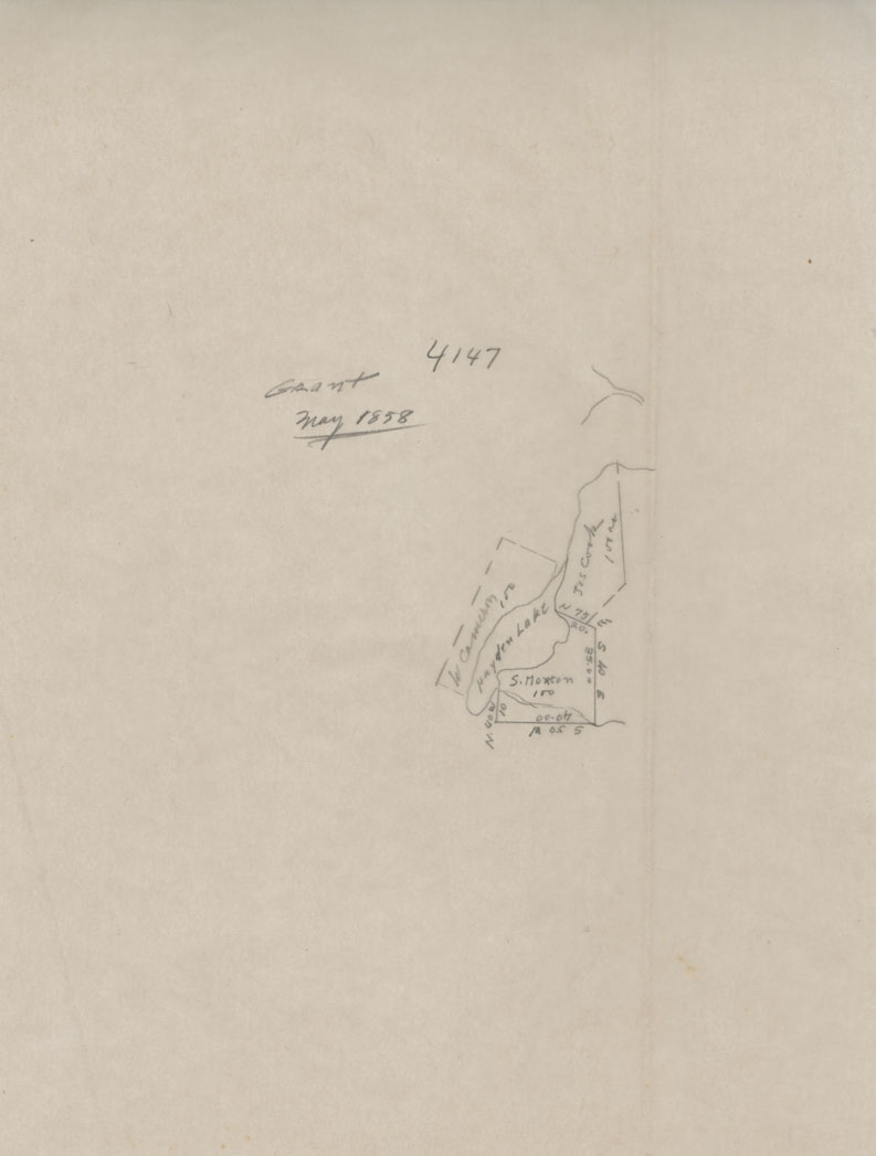 maps : Sketch of Grant No. 4147 S. Morton 100 Acres