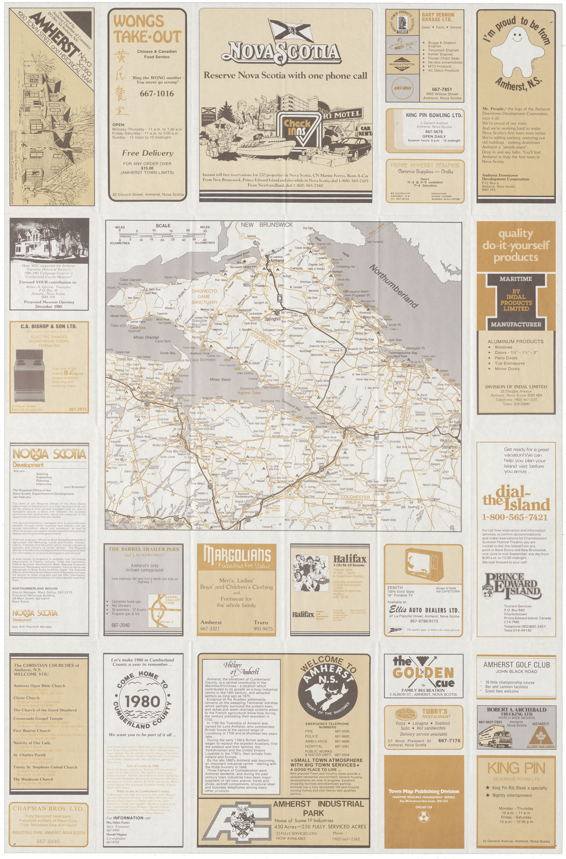 maps : Amherst, NS Town & Street & Historical map