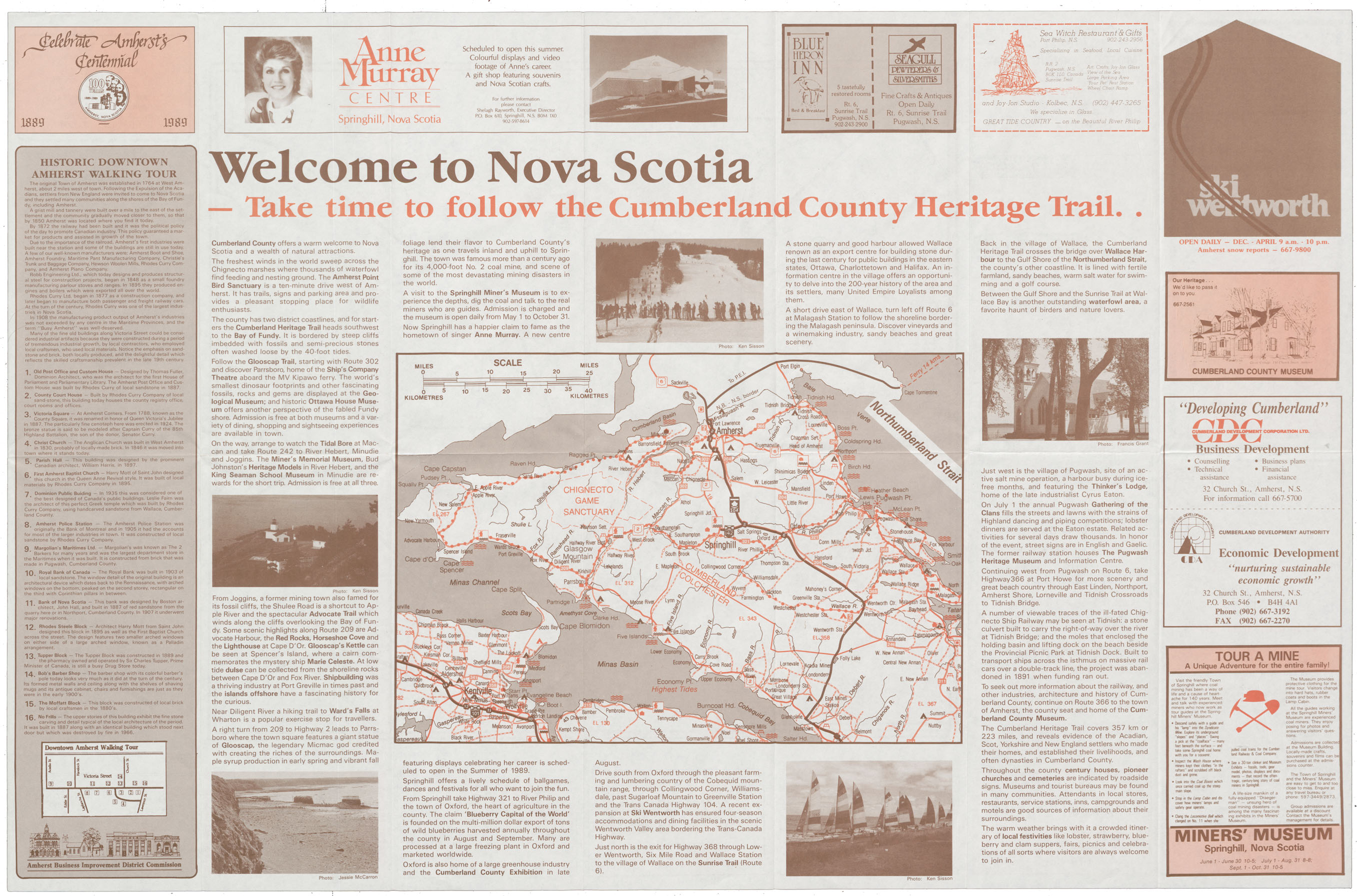 maps : Cumberland County, NS  featuring Street map of Amherst