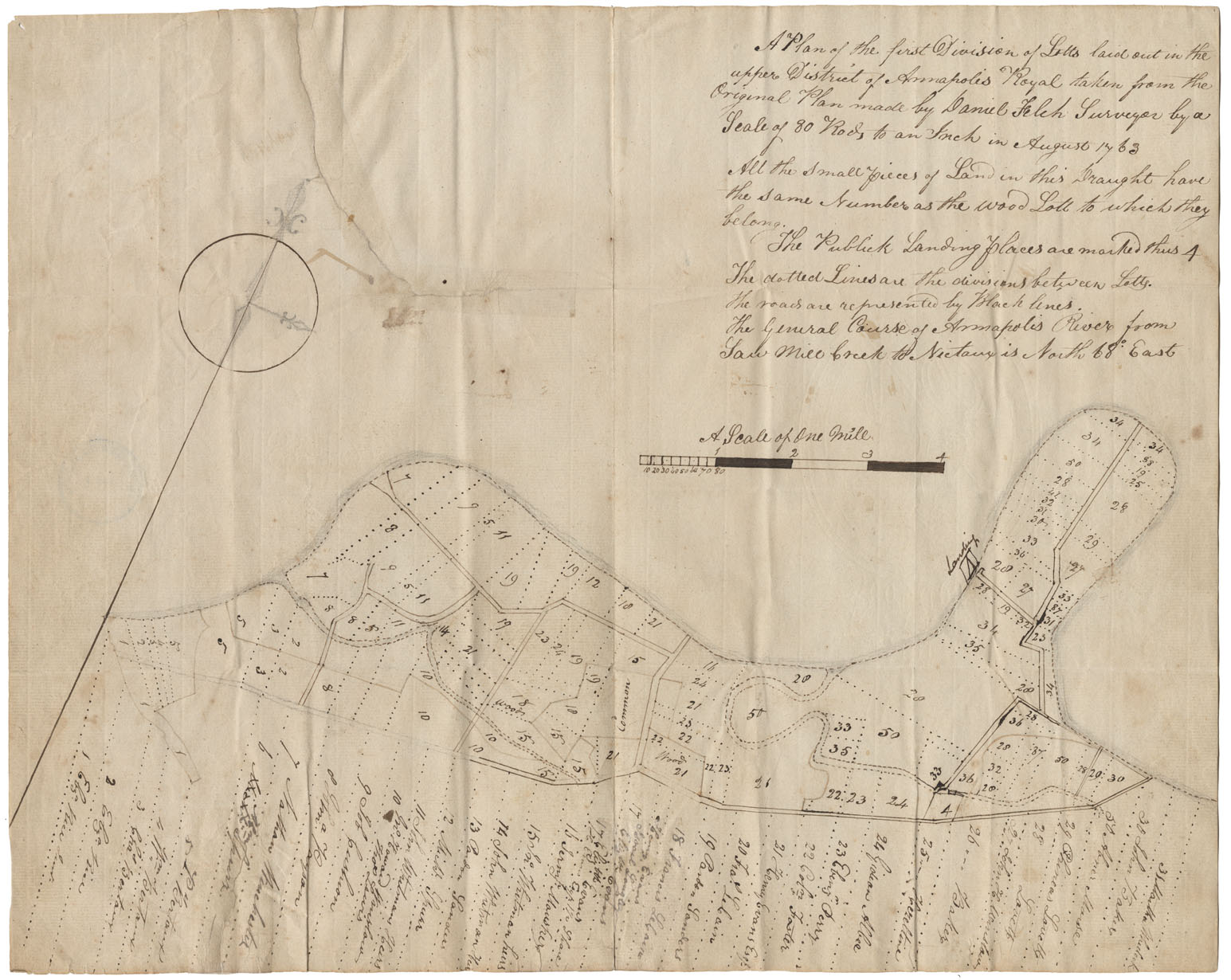 maps : Plan of lots laid out by Daniel felch 1763 showing wood lots