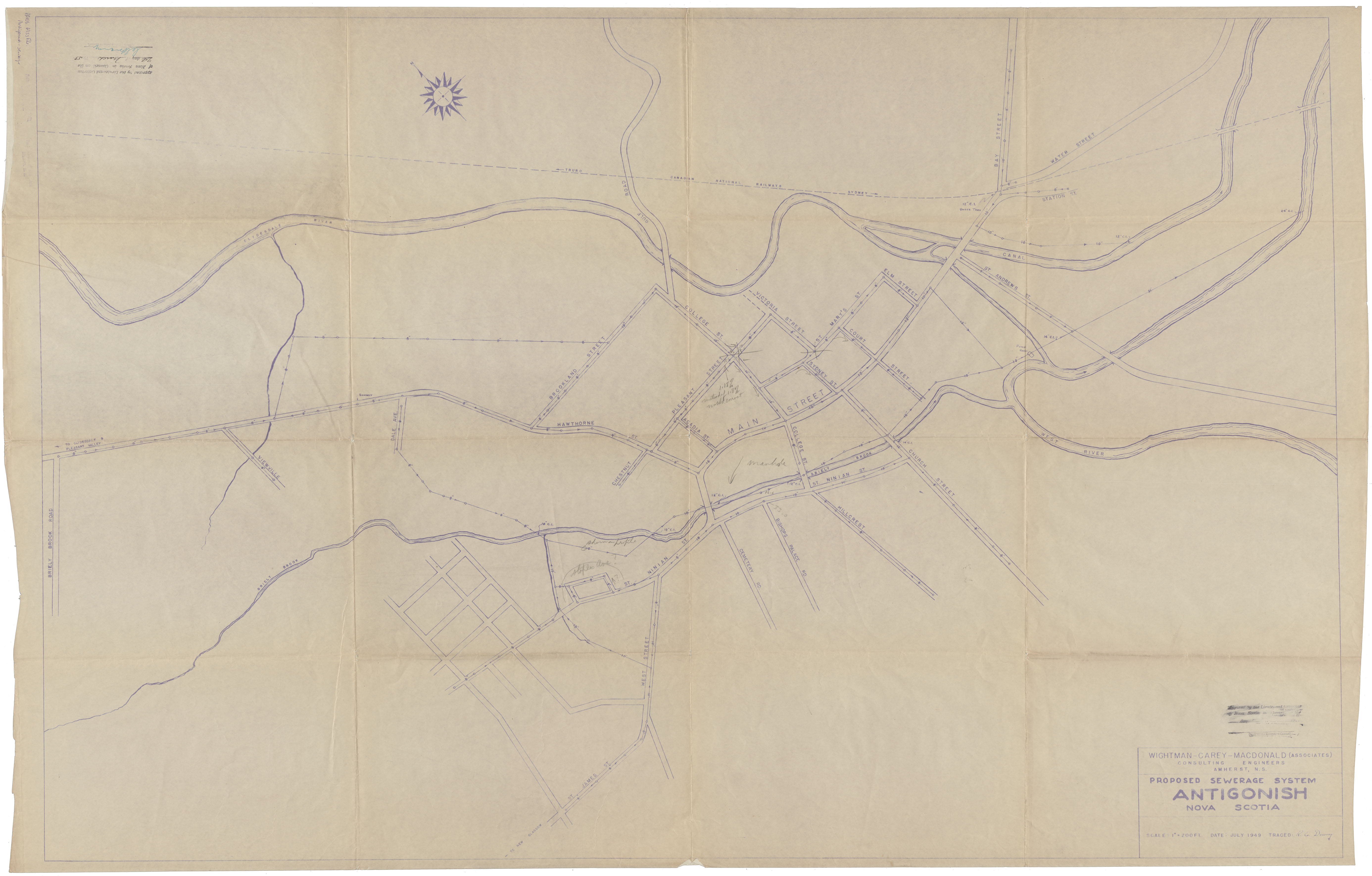 maps : Proposed Sewage System Antigonish, NS
