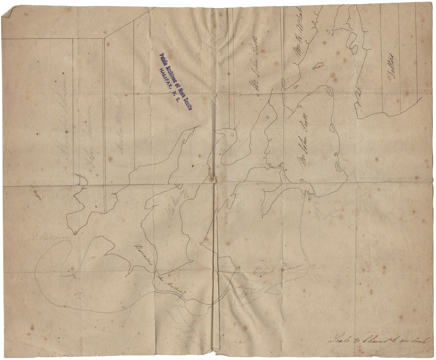 maps : Cape Breton Plan: Barrasors des Huitres w.m.1819