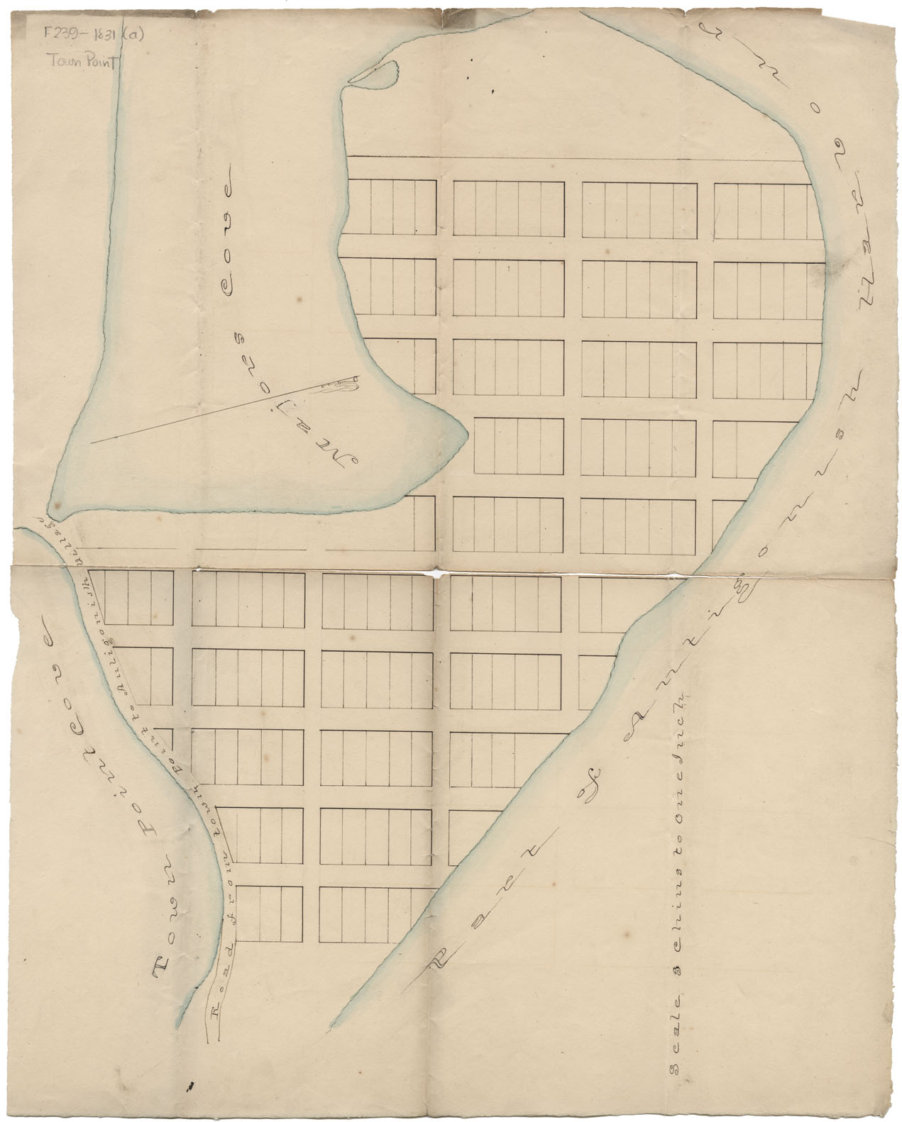 maps : Plan of Town (3 copies of same)