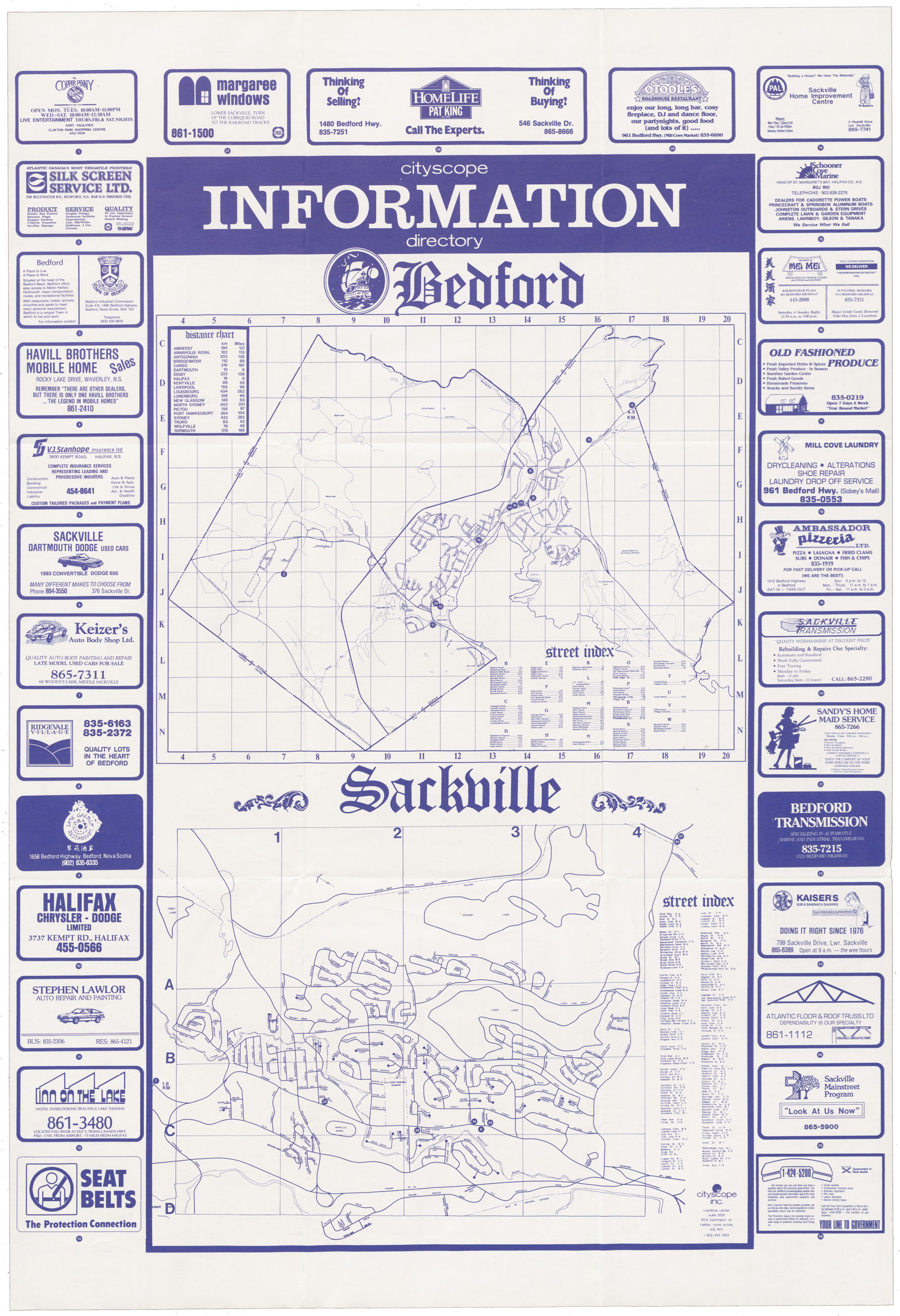 maps : Map of Bedford/Sackville, N.S.