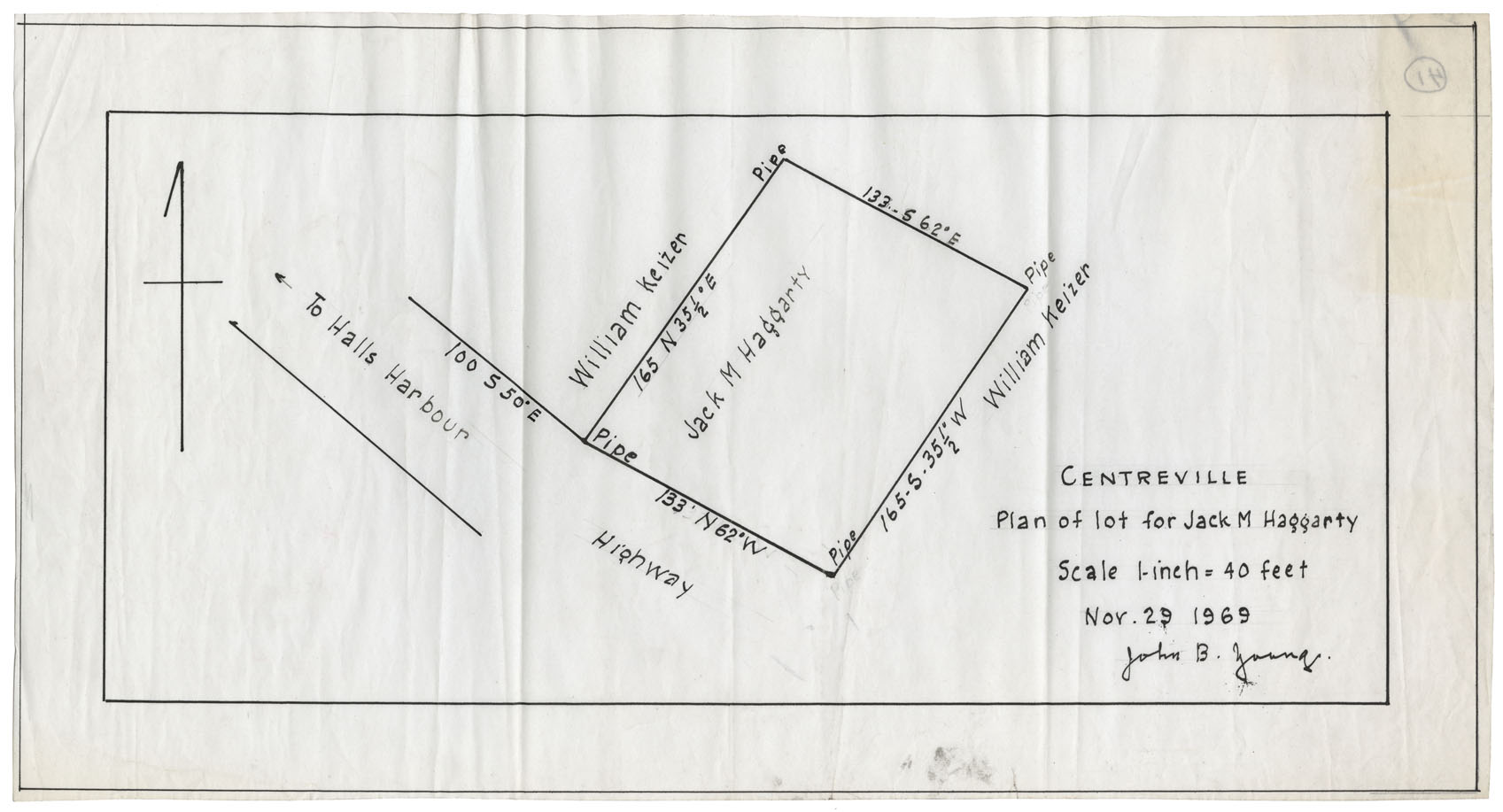 maps : Centreville Plan of lot for Jack M. Haggarty