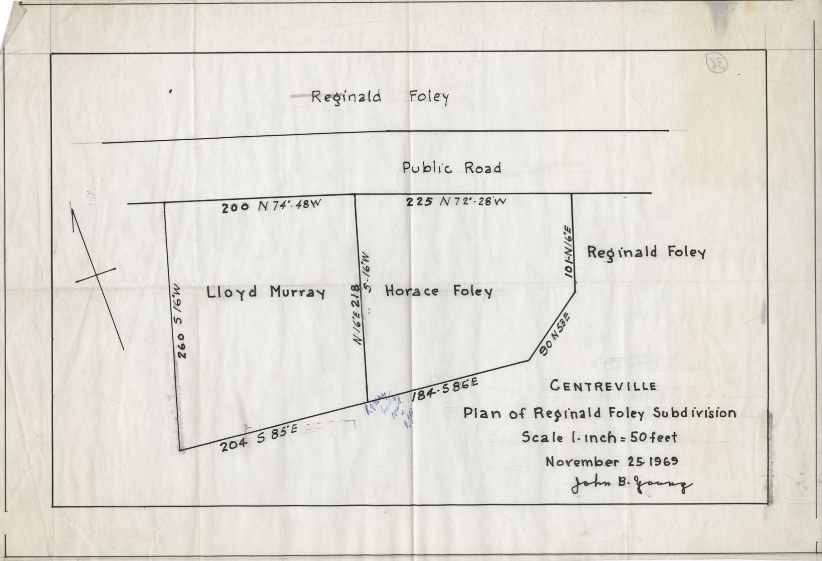 maps : Centreville Plan of Reginald Foley subdivision