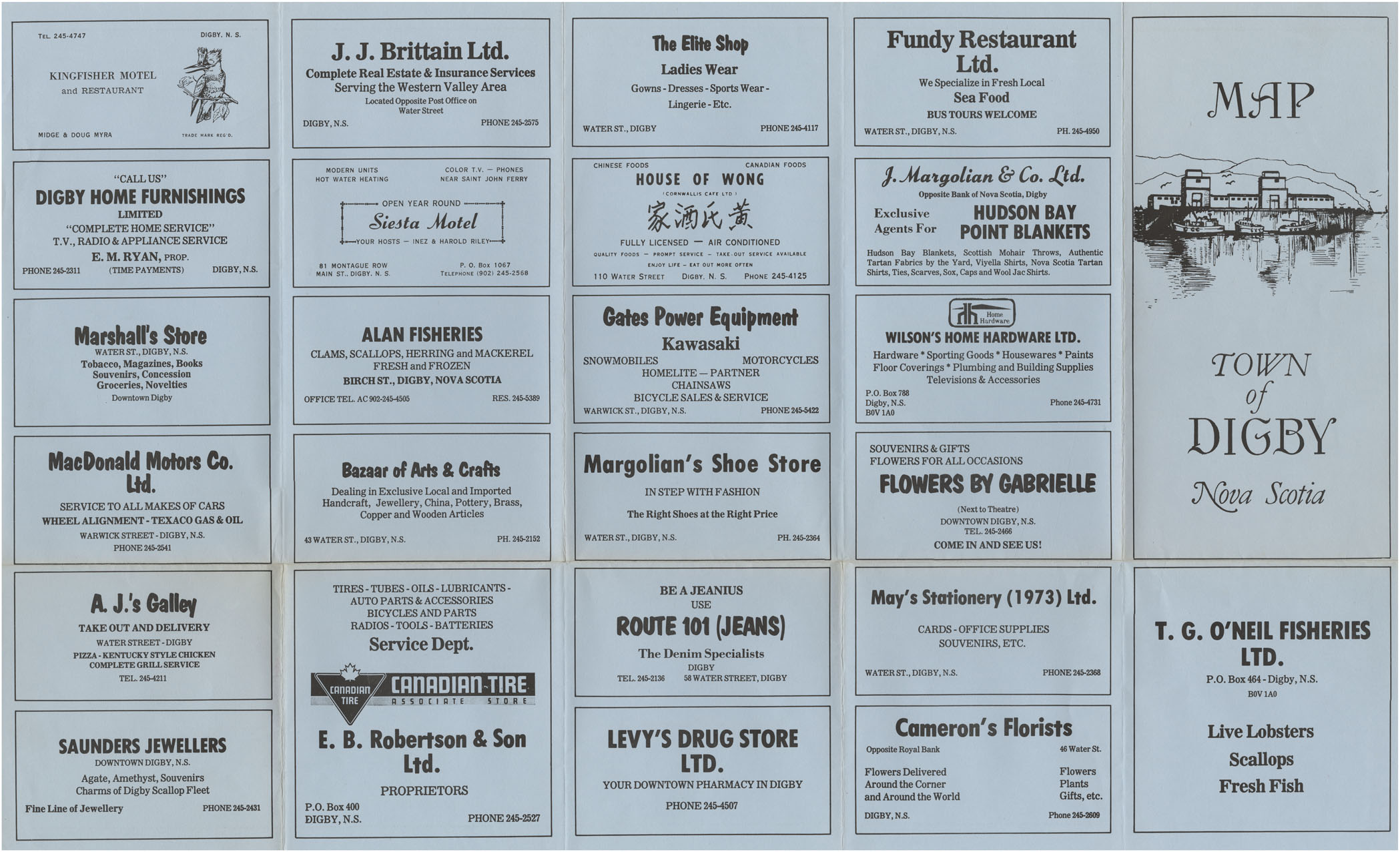 maps : Map of Town of digby, NS